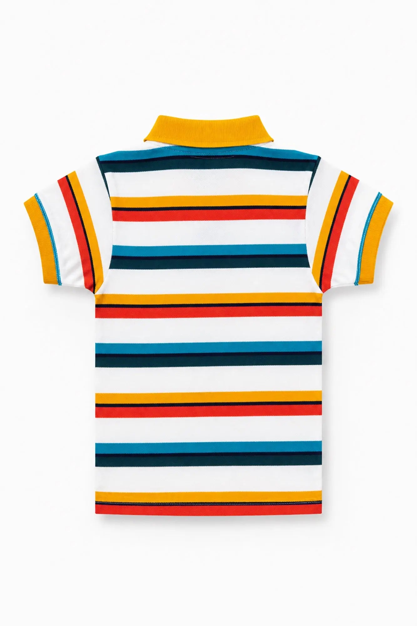 Boys Rainbow Stripe Polo Shirt | Giggles Crew Kids Clothing Pakistan |