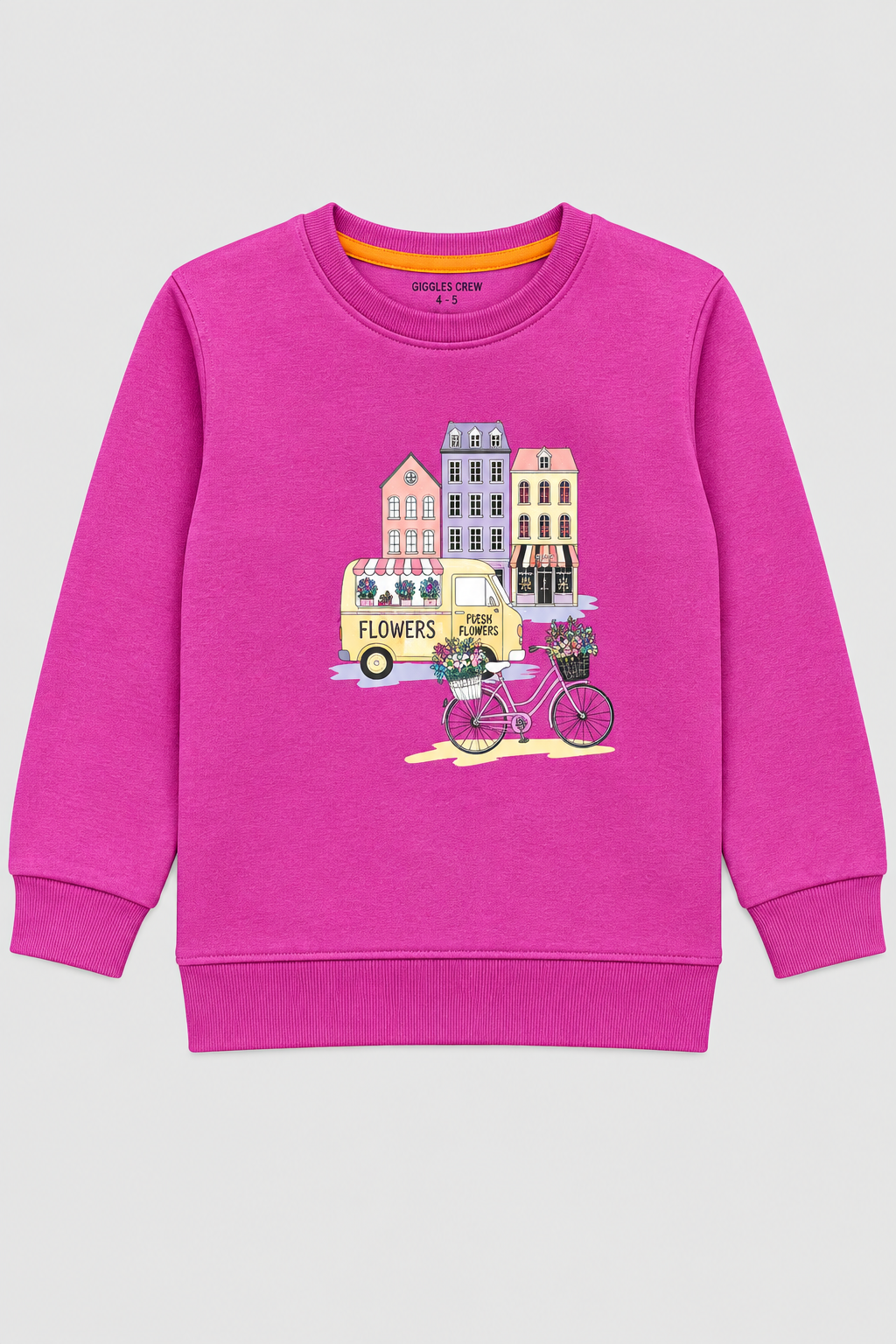 Girls Flower Market Graphic Sweatshirt