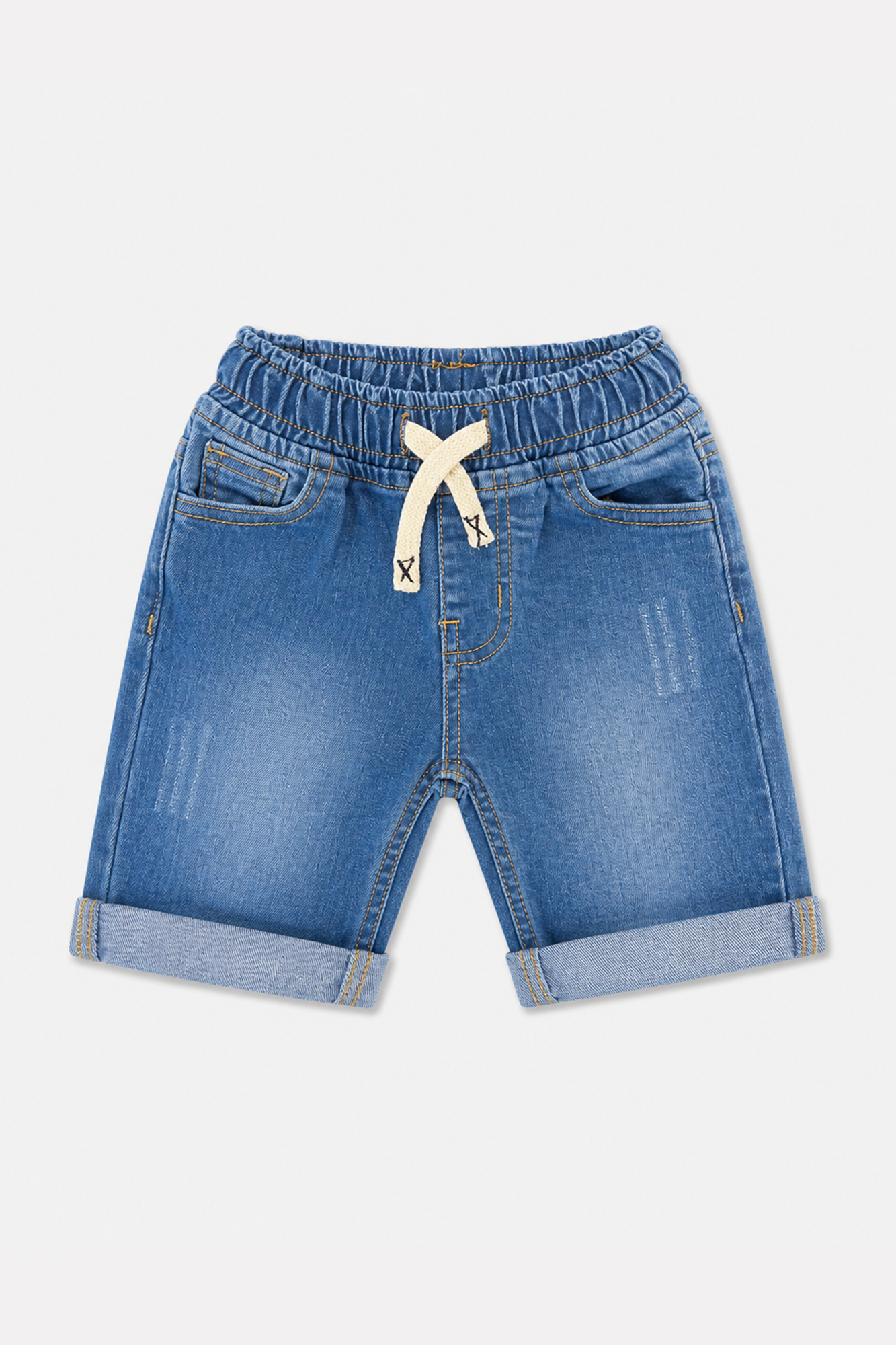 Boys light shade denim shorts (BS-08) | Giggles Crew Kids Clothing Pakistan |