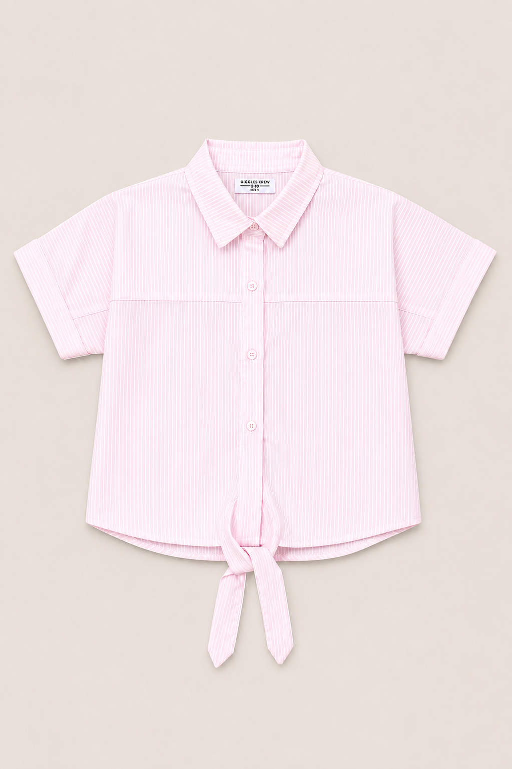 Girls pink stripes top