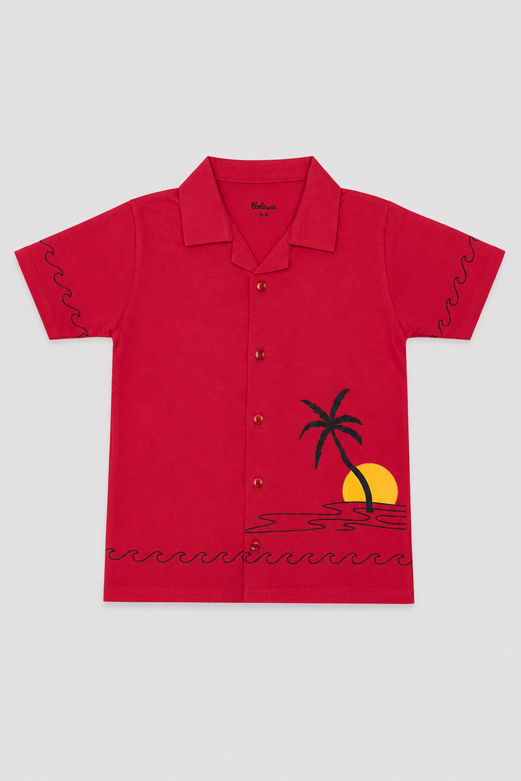 Boys Sunset Palm Resort Shirt | Giggles Crew Kids Clothing Pakistan |