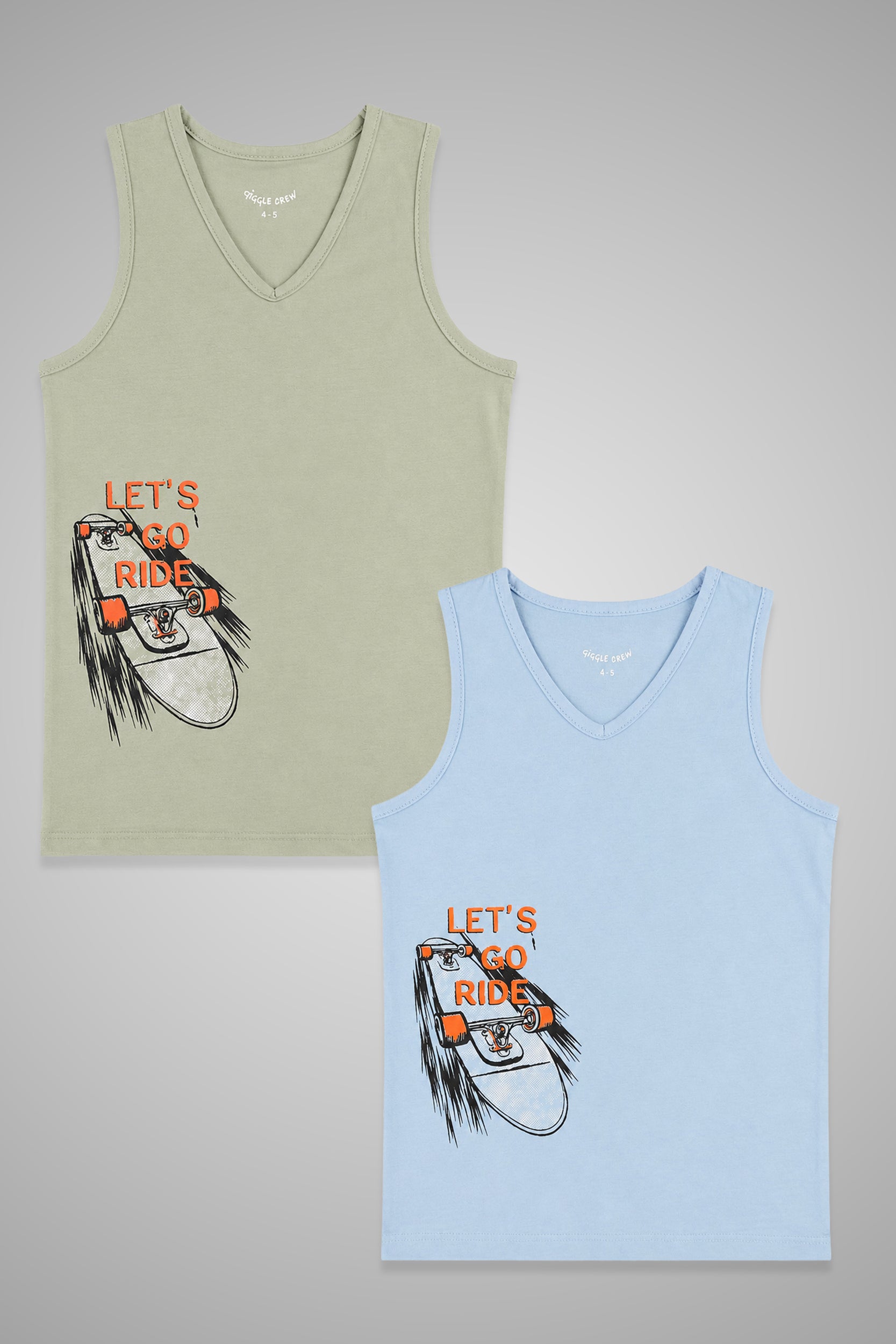Boys Let’s Go Ride Tank Top Pack of 2
