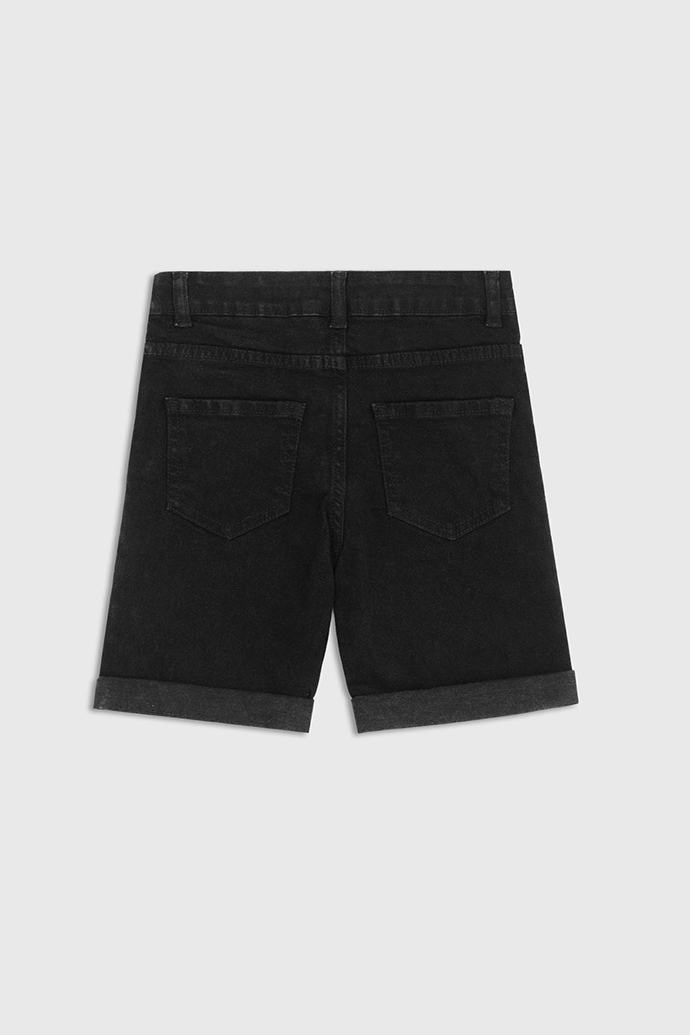 Boys black denim shorts (BS-06) | Giggles Crew Kids Clothing Pakistan |