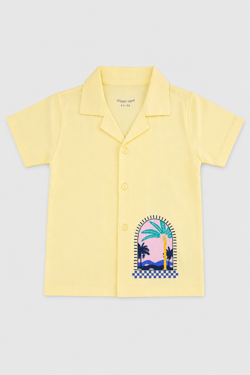 Boys yellow Tropical Escape Resort Shirt