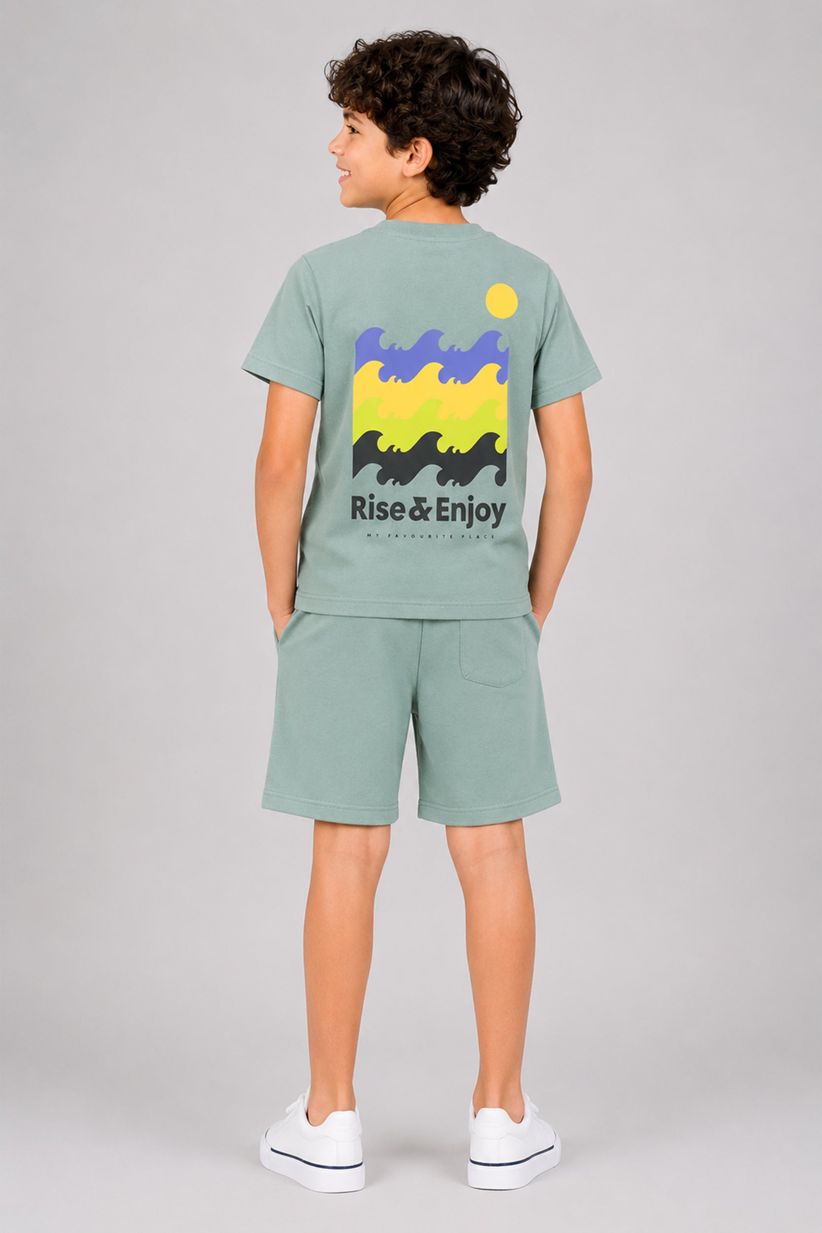 Boys Sage Wave Adventure Co-ord Set
