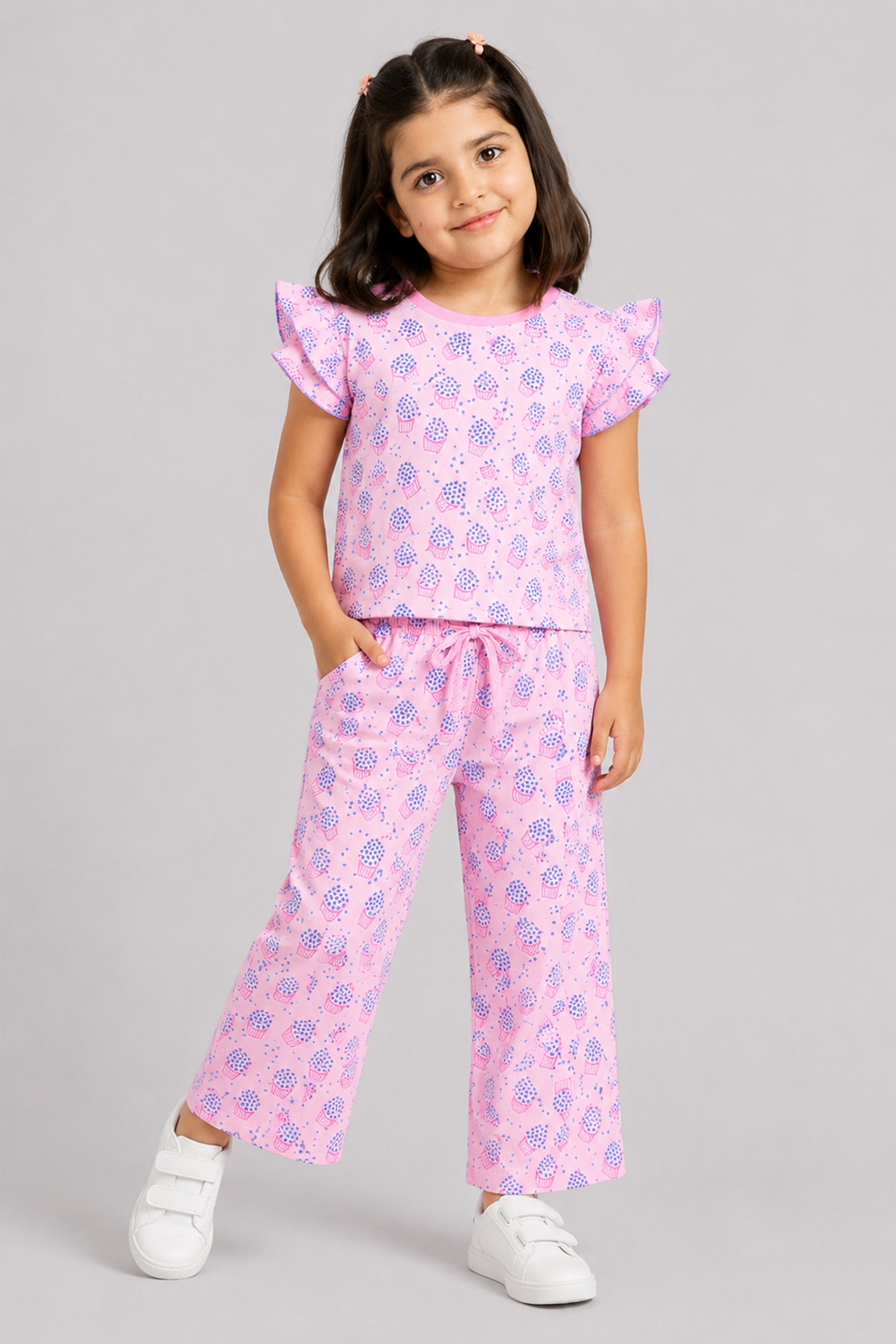 Girl's Sweet Cupcake Co-Ord Set – Pink | Giggles Crew Kids Clothing Pakistan |