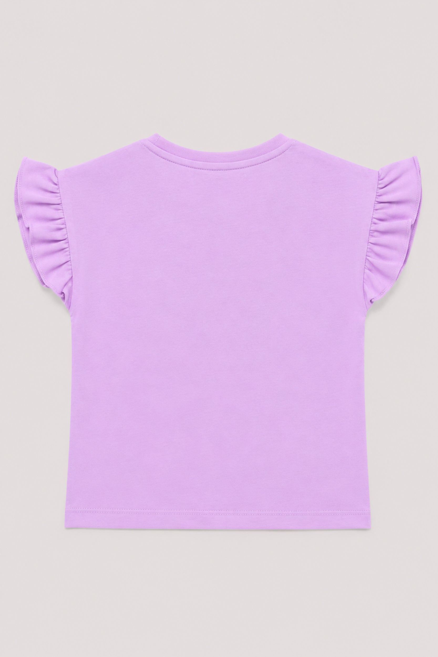 Girls Fresh Start Ruffle Sleeve Graphic T-Shirt – Lavender | Giggles Crew Kids Clothing Pakistan |