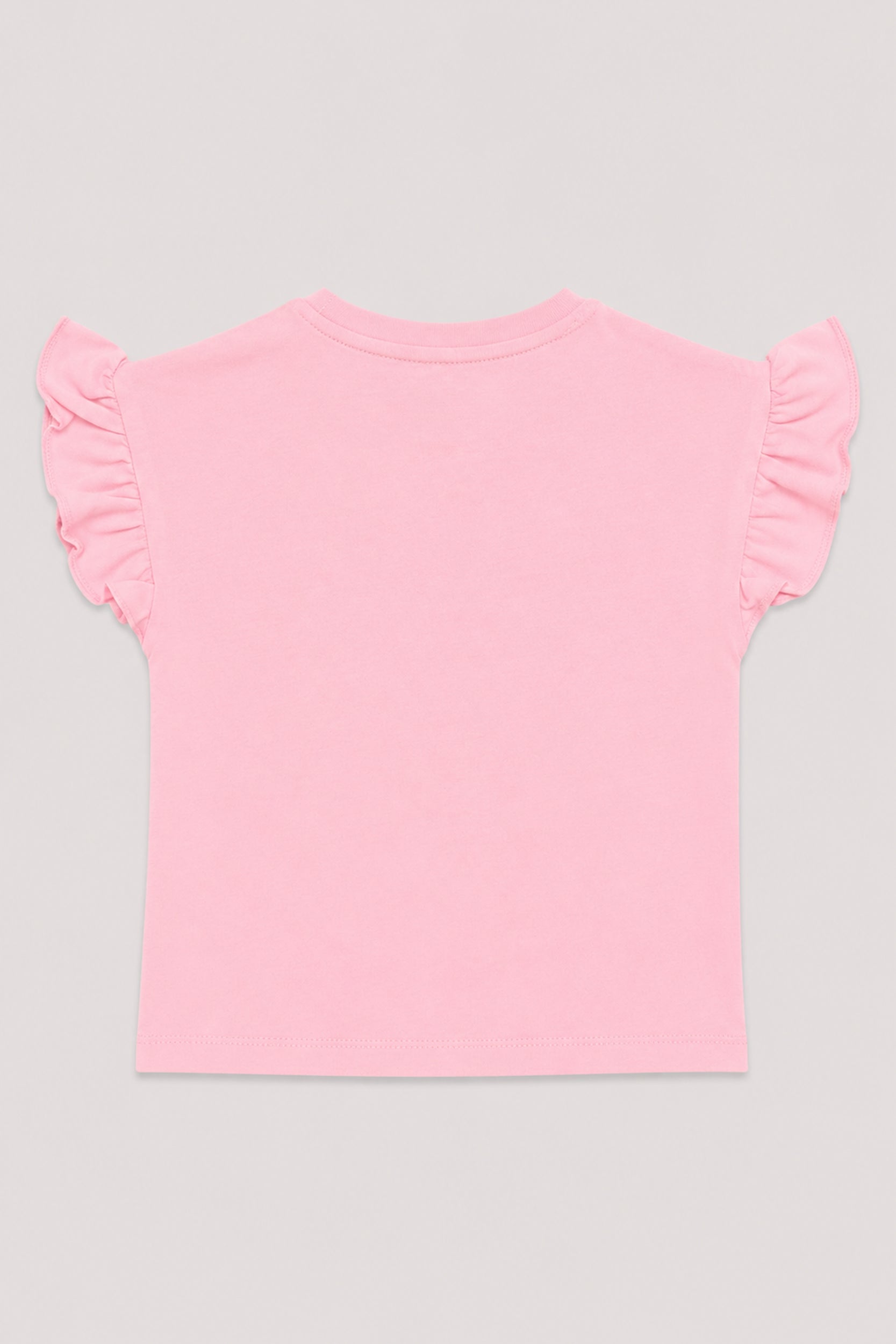 Girls pink Ruffle Sleeve T-Shirt