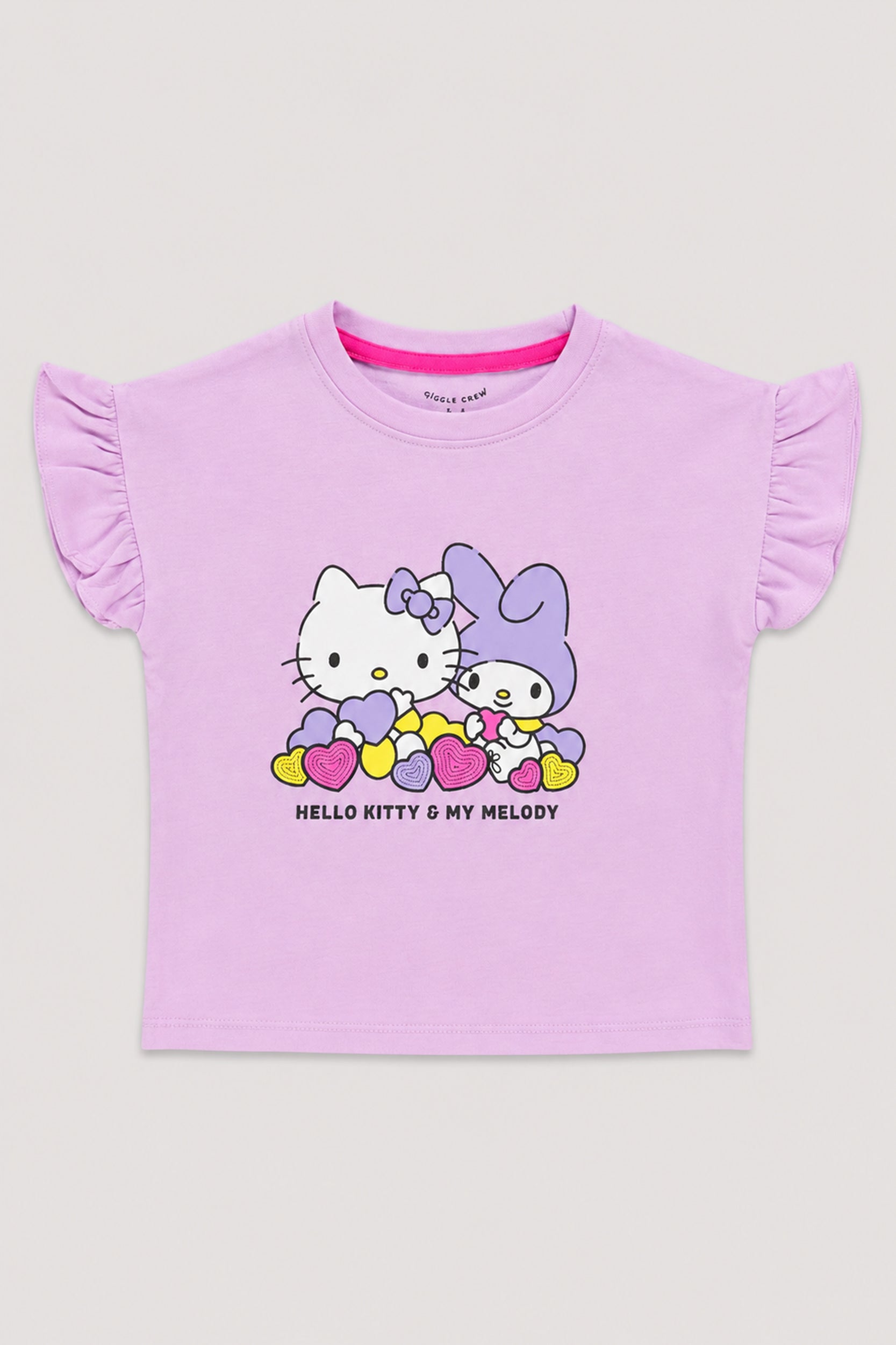 Girls Hello Kity Sleeve T-Shirt | Giggles Crew Kids Clothing Pakistan |