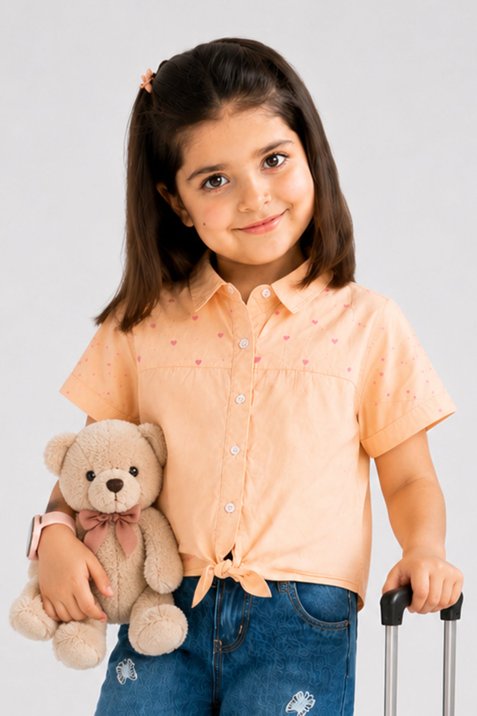 Girl's Peachy baggy style Shirt | Giggles Crew Kids Clothing Pakistan |