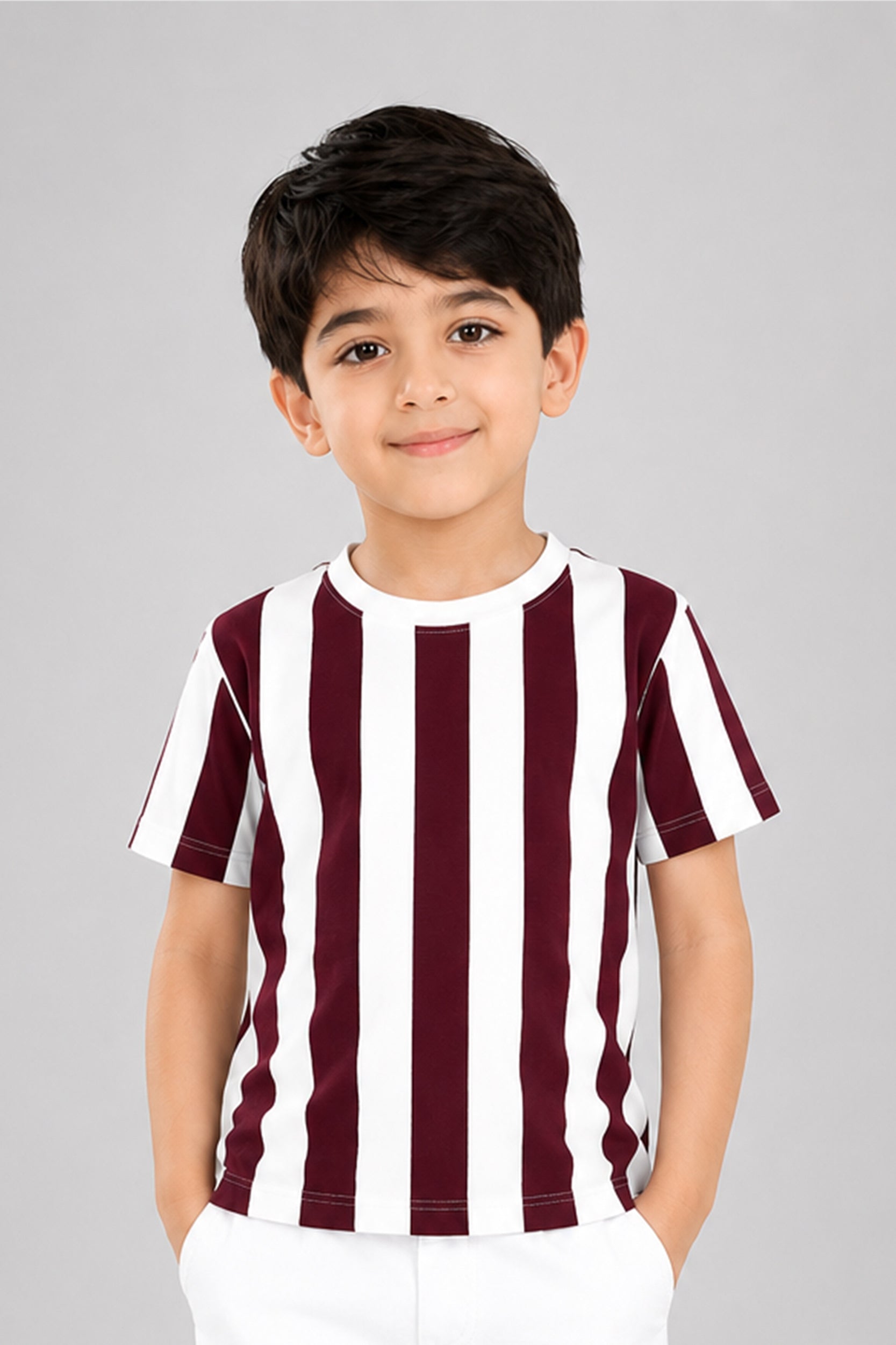 T- Shirt vertical striped crew neck | Giggles Crew Kids Clothing Pakistan |