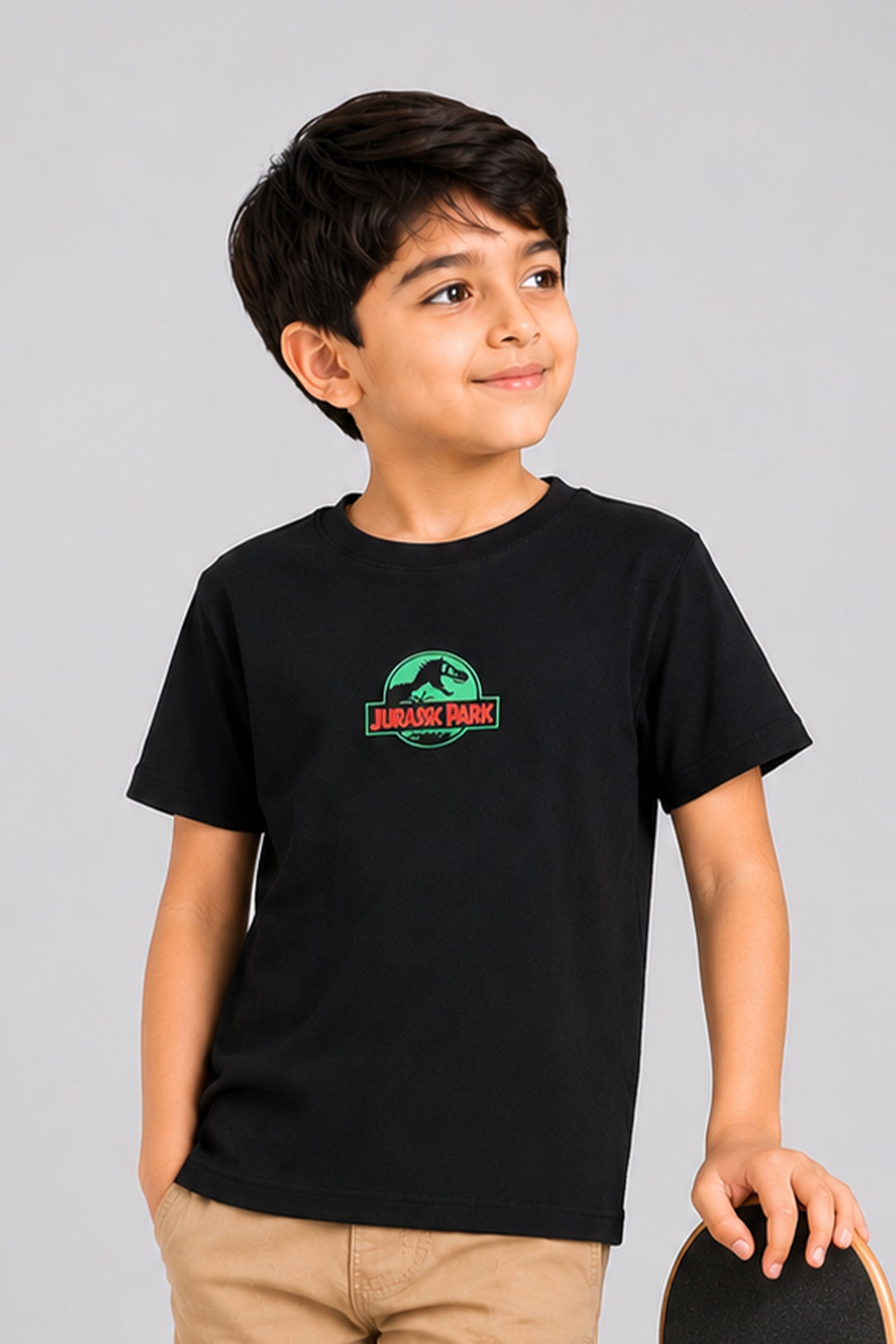 Boys Black Jurassic T-Shirt | Giggles Crew Kids Clothing Pakistan |