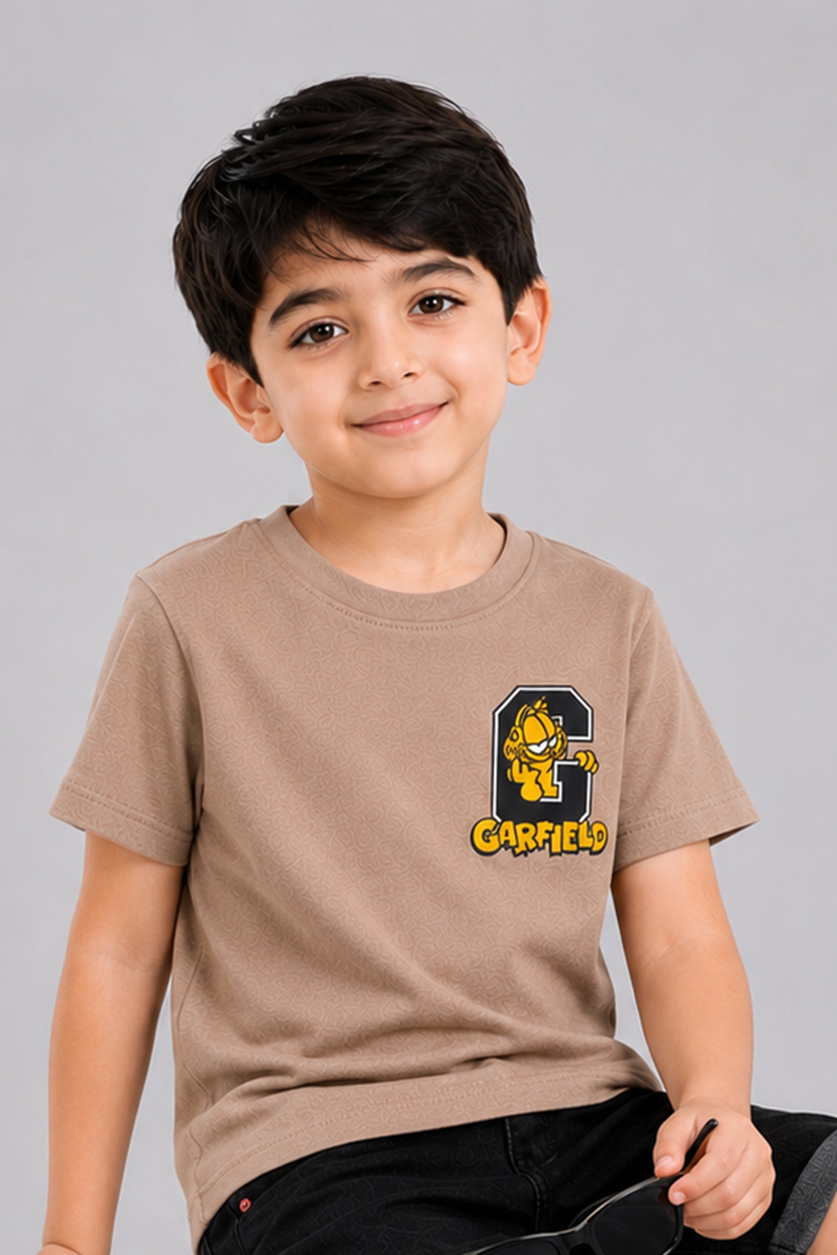 Garfield Chill Patch Tee | Giggles Crew Kids Clothing Pakistan |