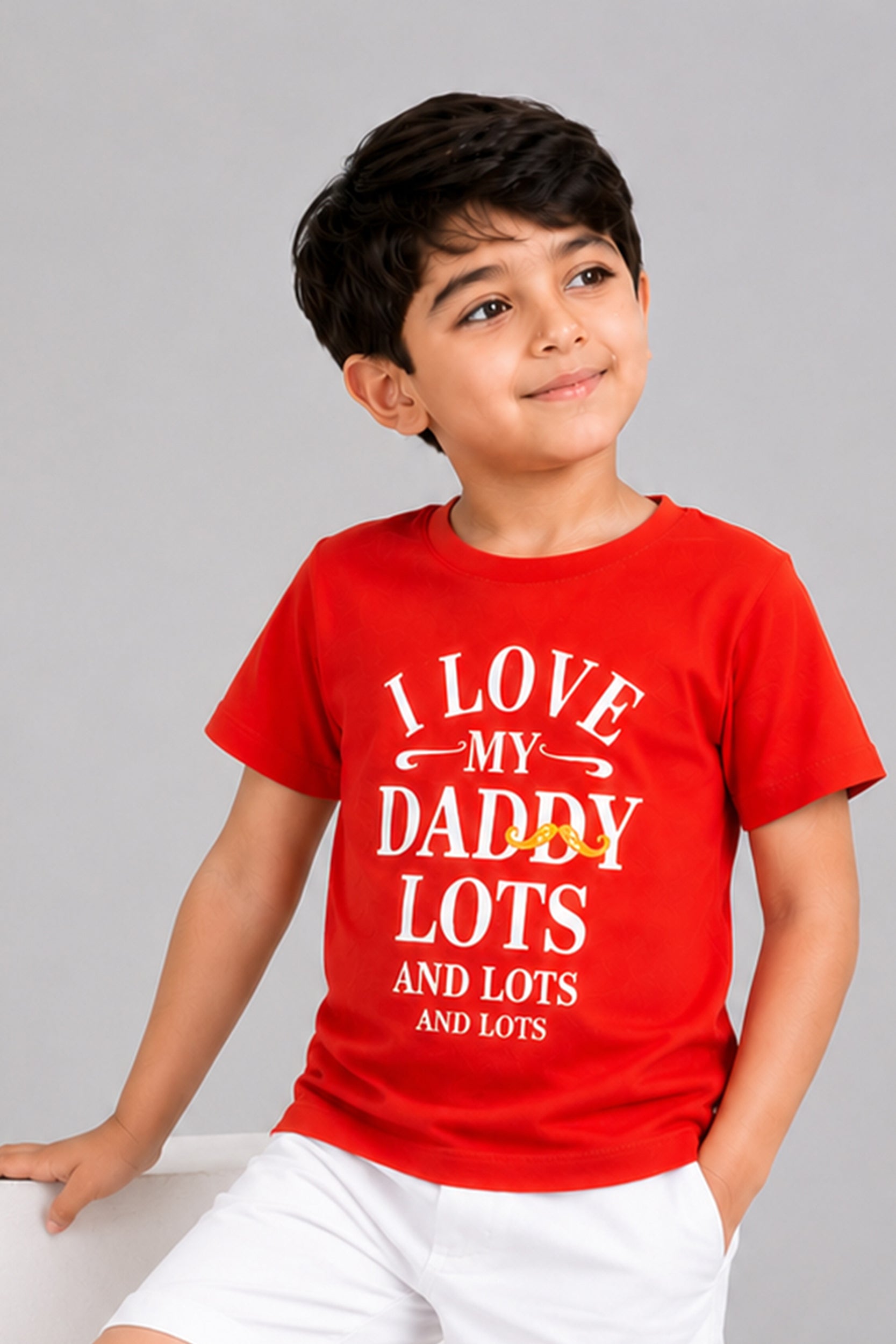 Boys Daddy’s Little Champ Graphic T-Shirt | Giggles Crew Kids Clothing Pakistan |