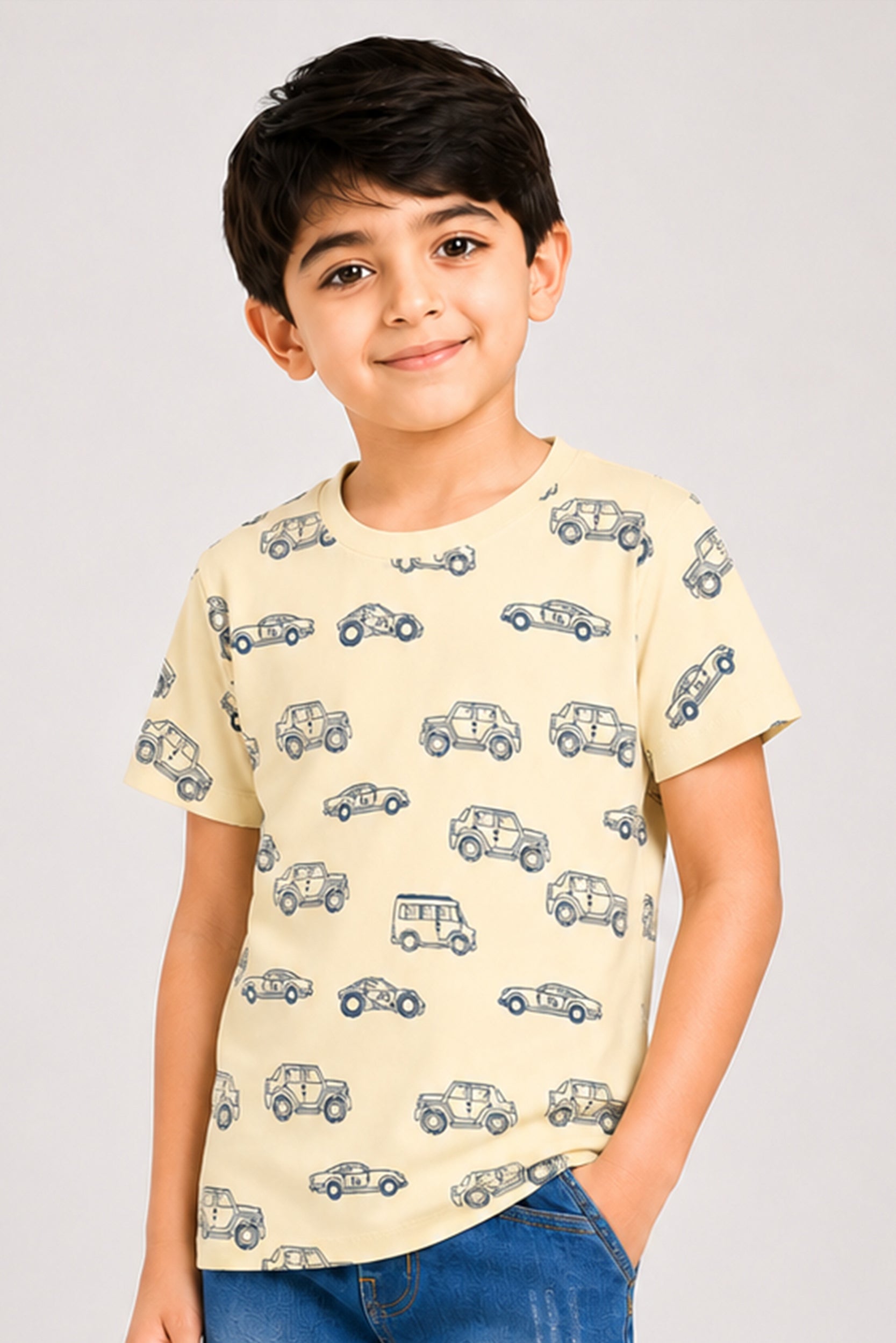 Boys Little Racer Printed T-Shirt | Giggles Crew Kids Clothing Pakistan |