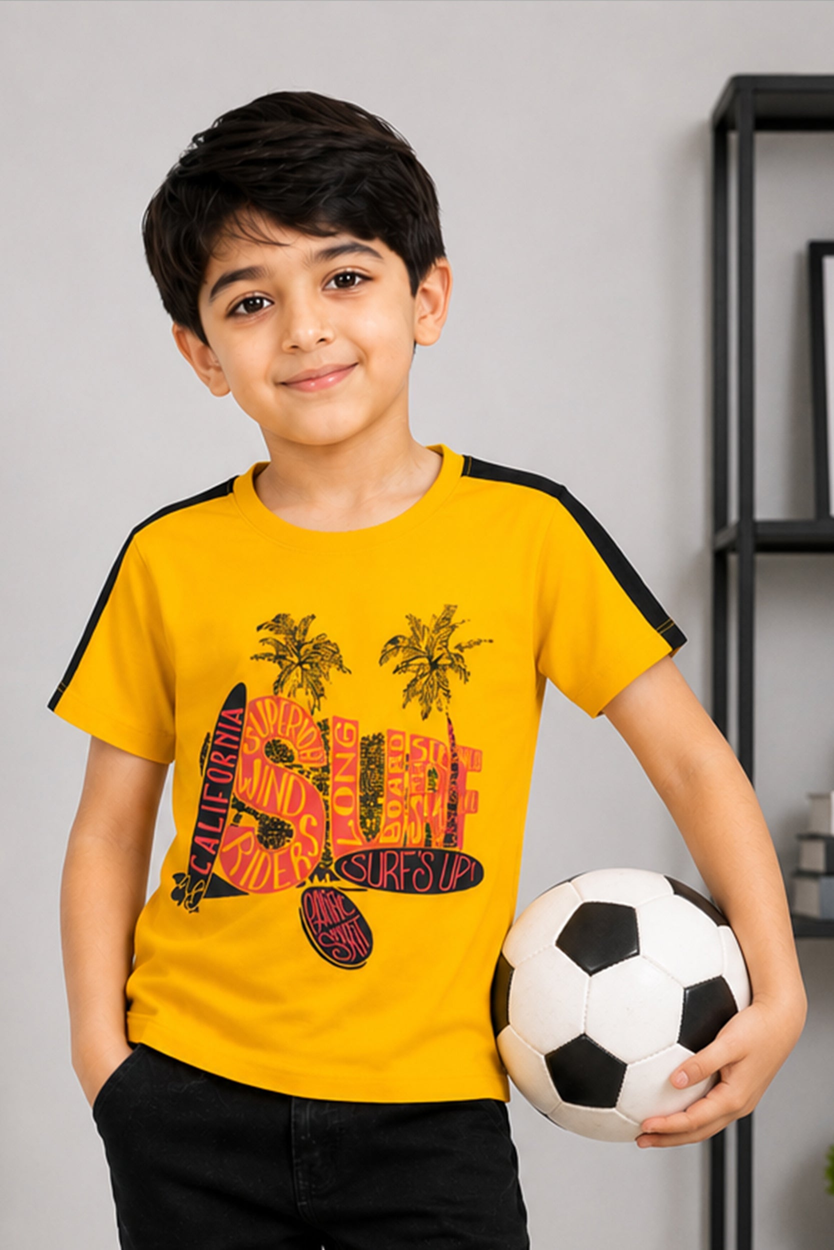 Boys California Surf Graphic T-Shirt | Giggles Crew Kids Clothing Pakistan |