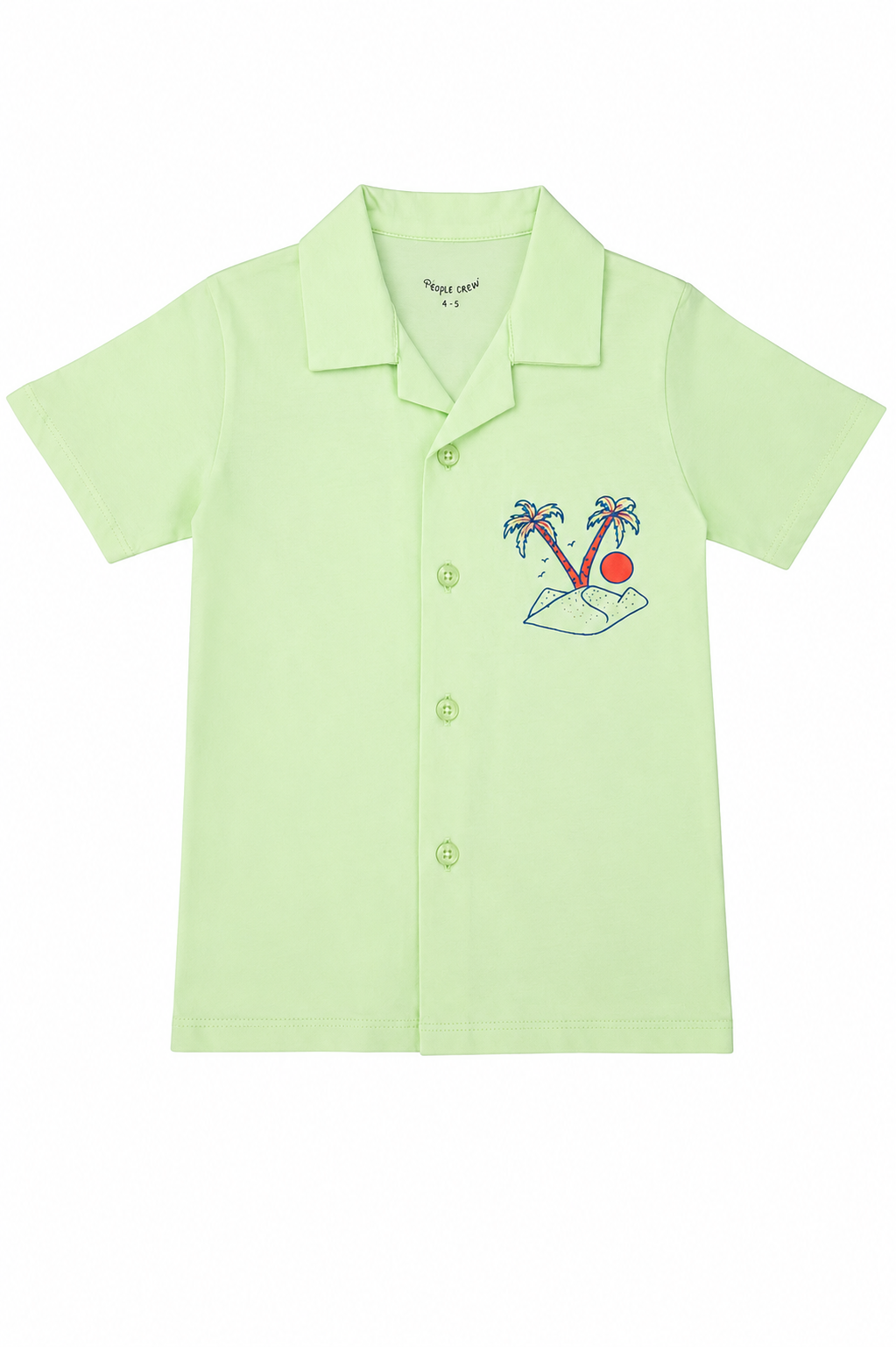 Boys Tropical Mint Breeze Shirt | Giggles Crew Kids Clothing Pakistan |