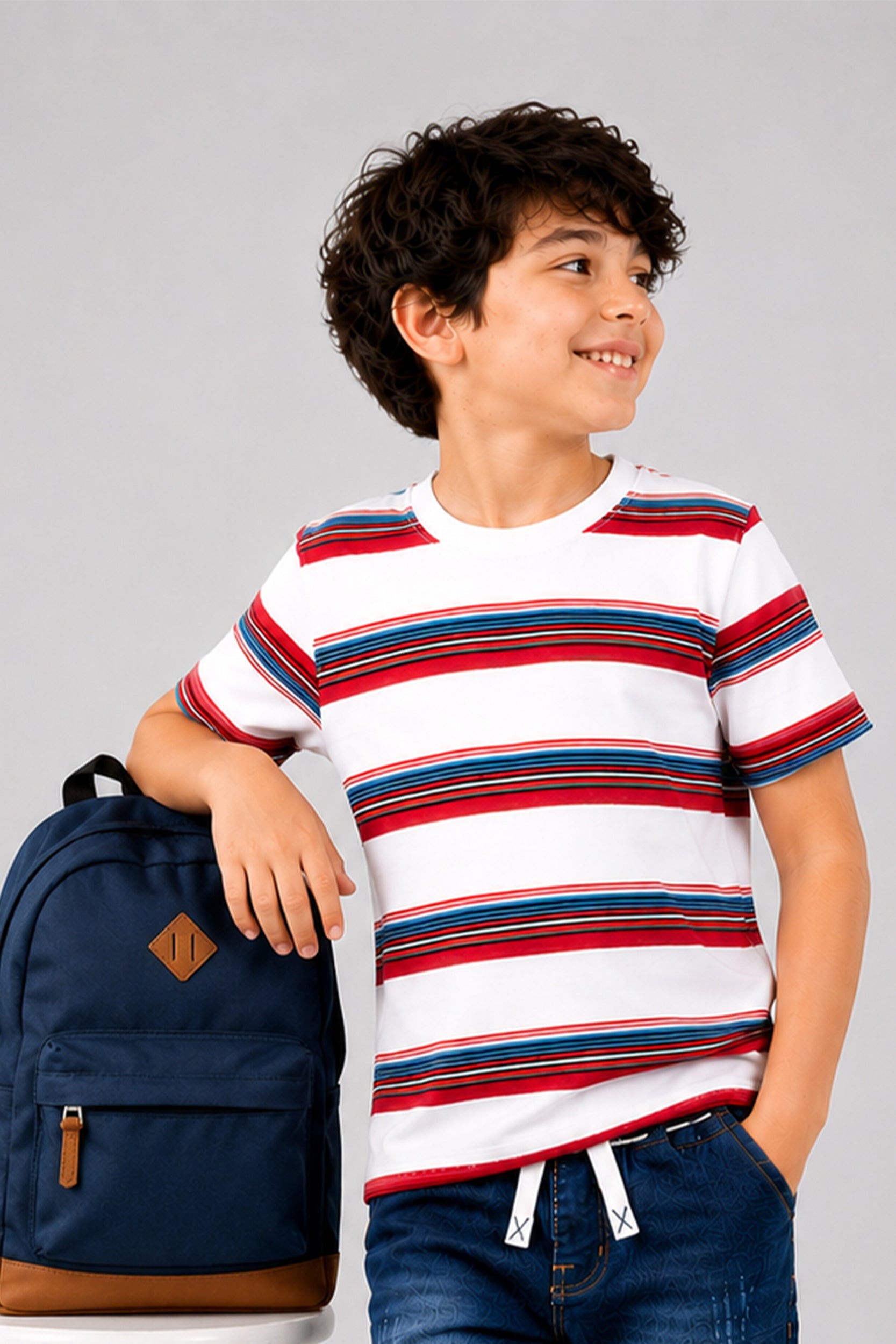Multi-Stripe T-Shirt | Giggles Crew Kids Clothing Pakistan |
