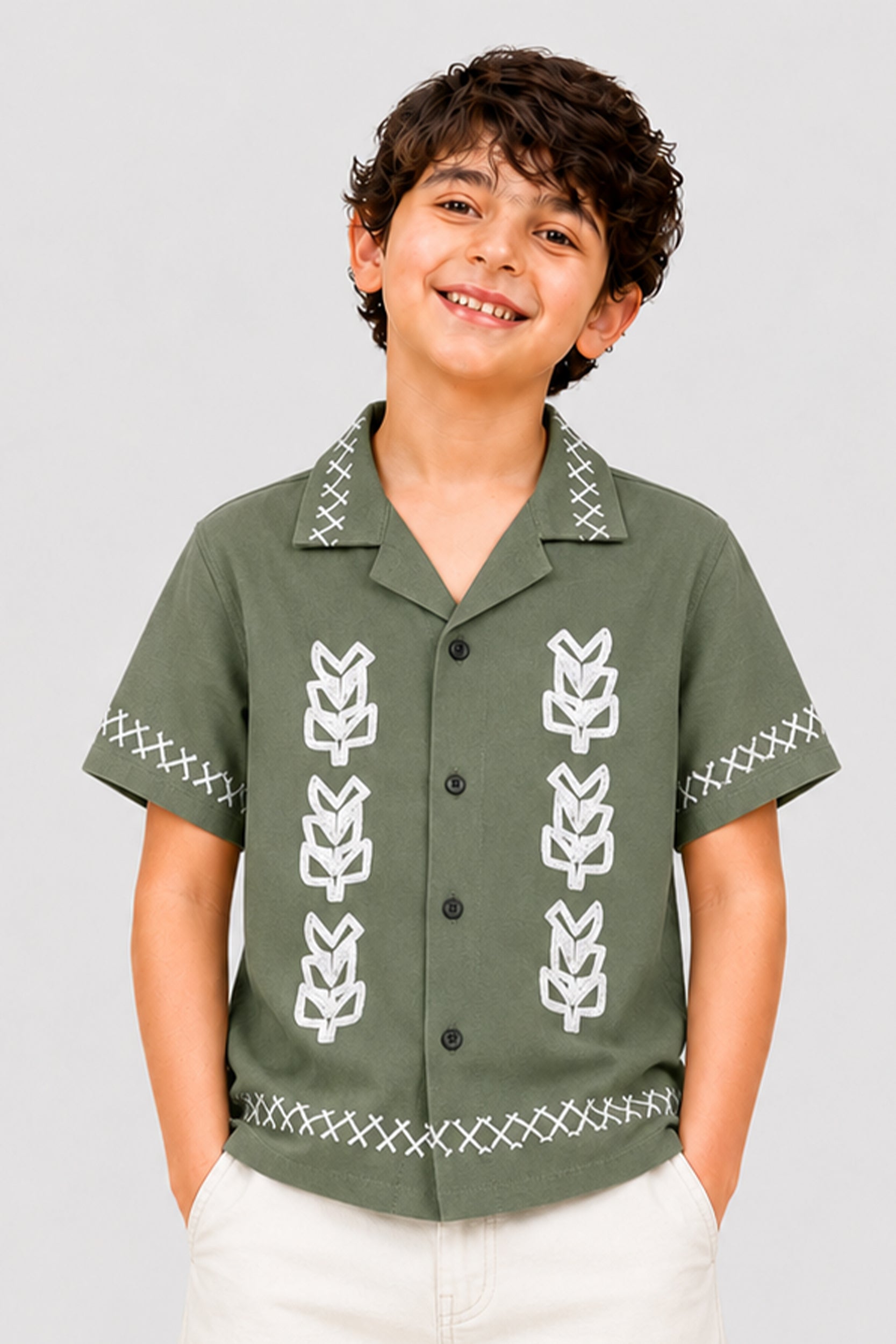 Boys printed button down polo | Giggles Crew Kids Clothing Pakistan |