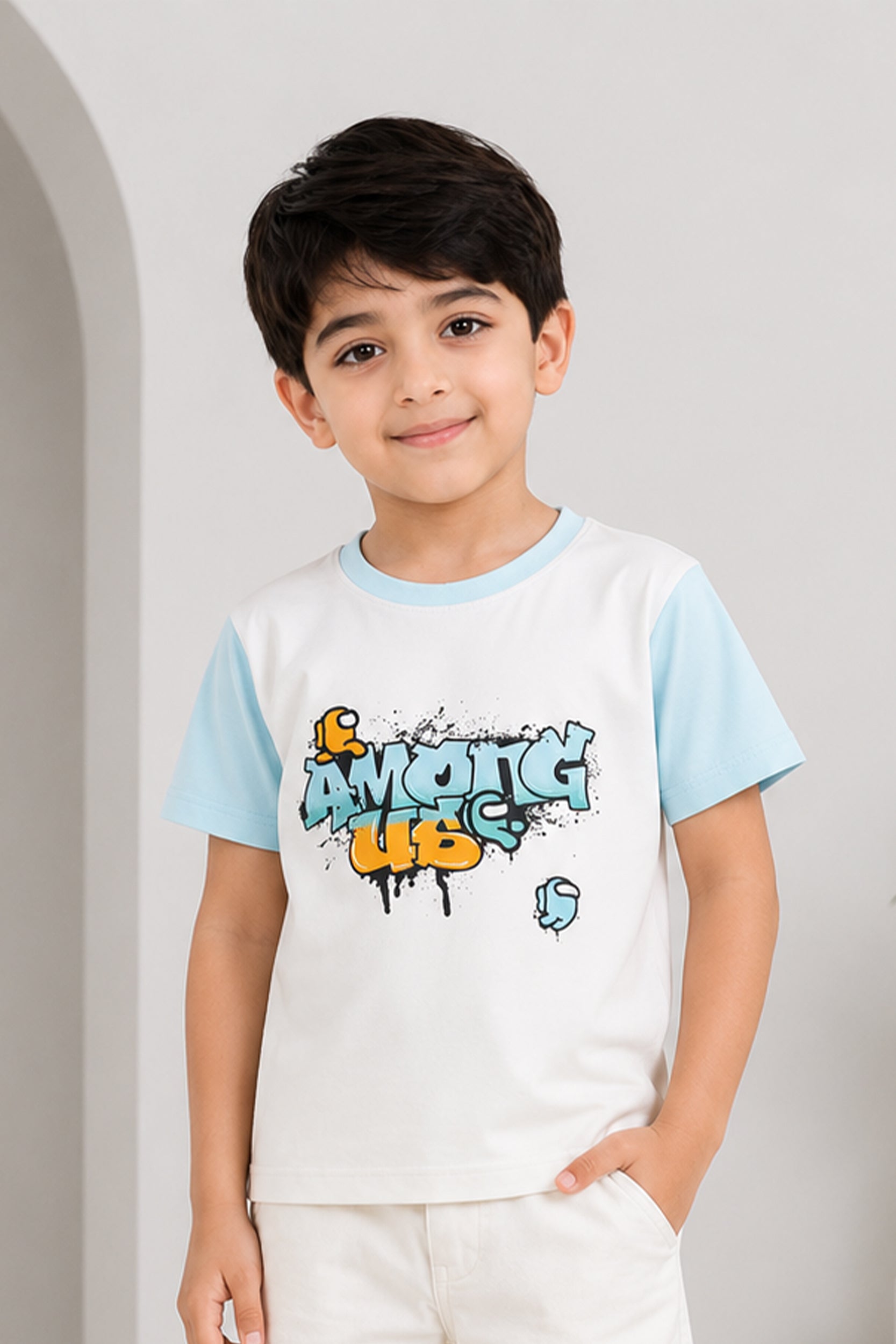 White Boys T-Shirt | Giggles Crew Kids Clothing Pakistan |