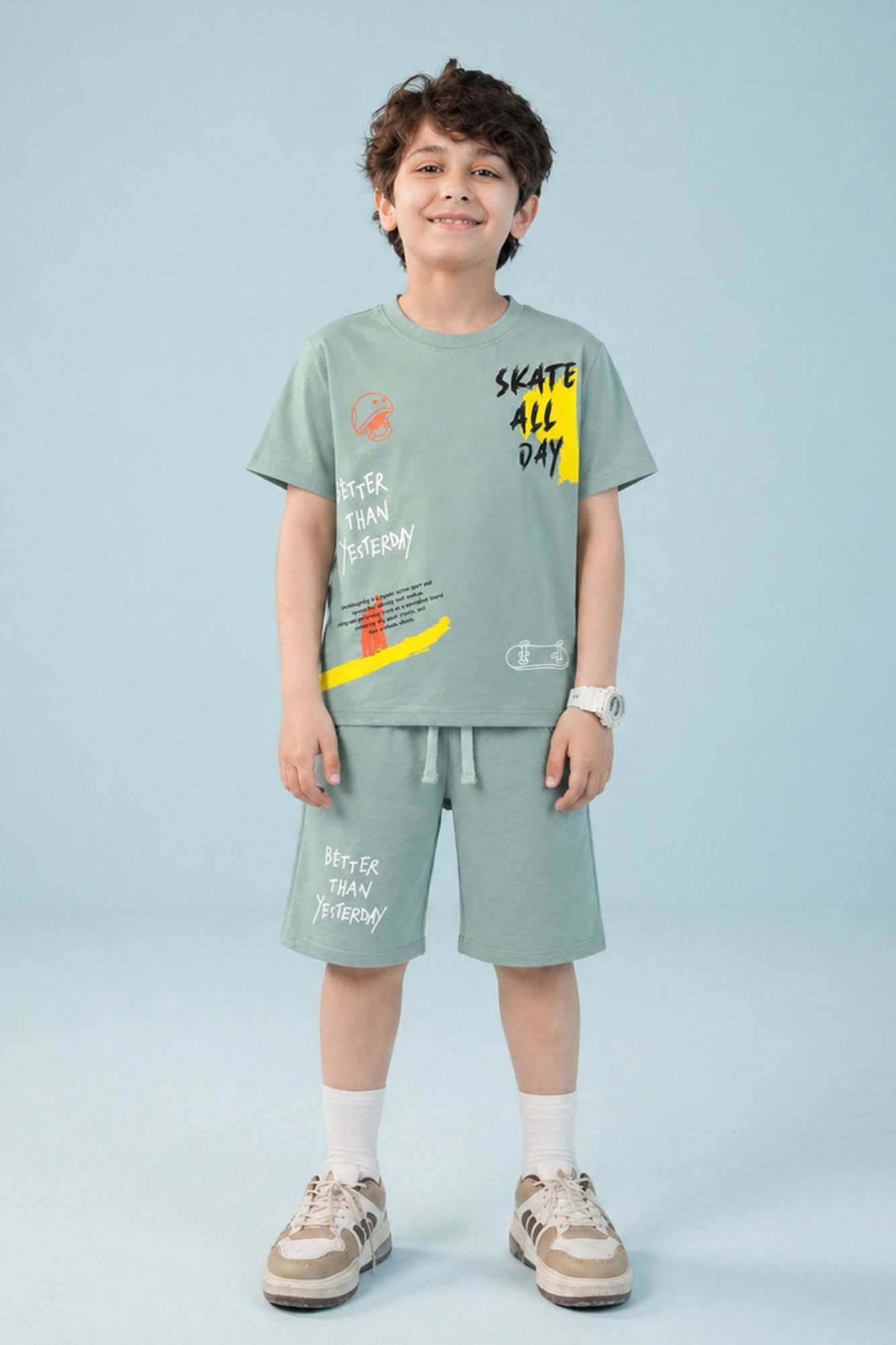 Boys Urban Skate Spirit Co-ord Set | Giggles Crew Kids Clothing Pakistan |