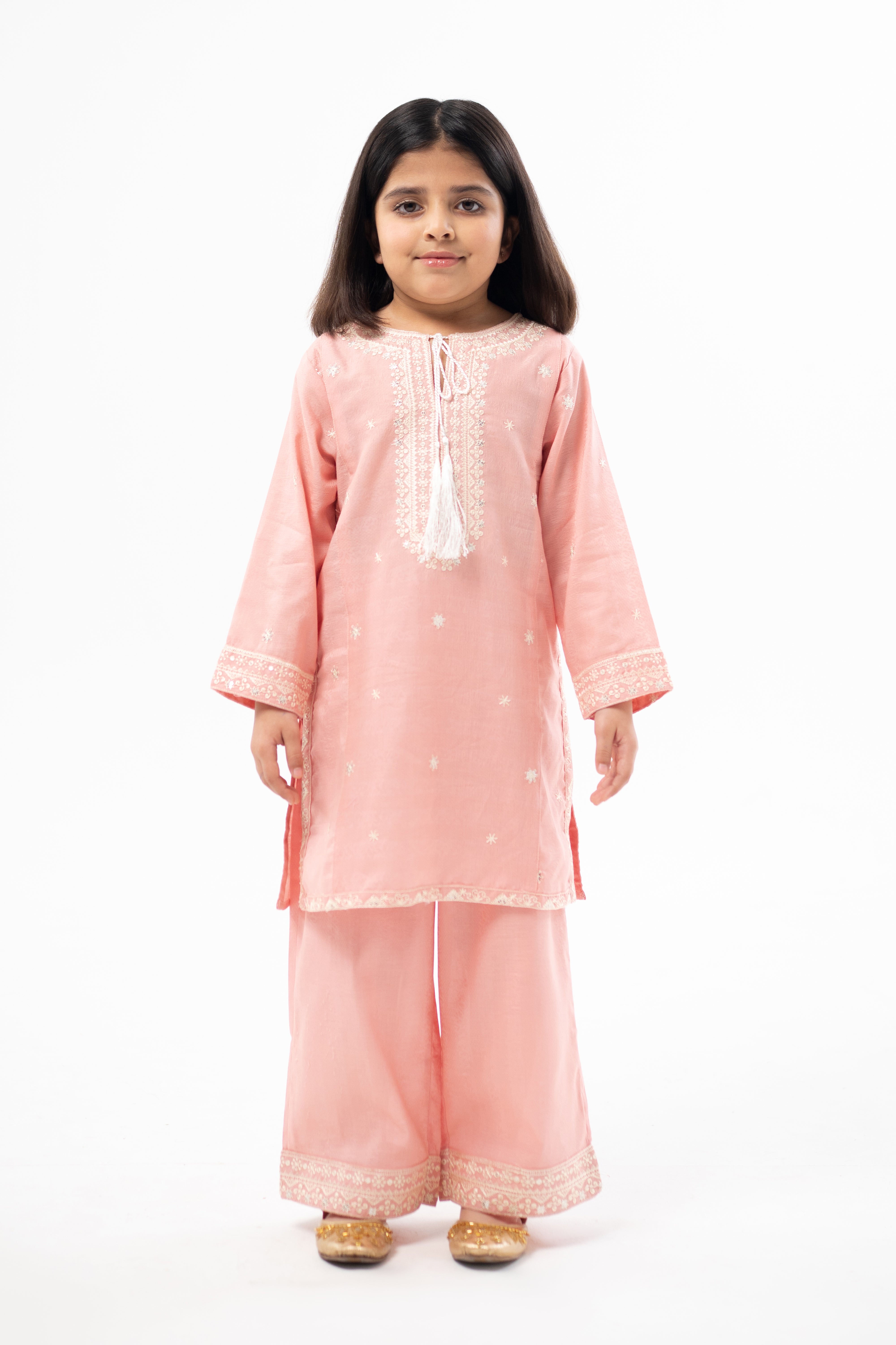 Tassel Embroidered Tunic Set