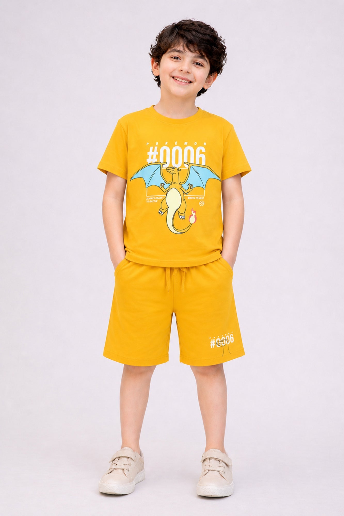 Boys Charizard Power Tee pair | Giggles Crew Kids Clothing Pakistan |