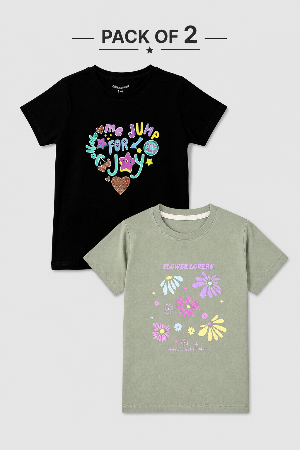 Girls T shirt pack of 2