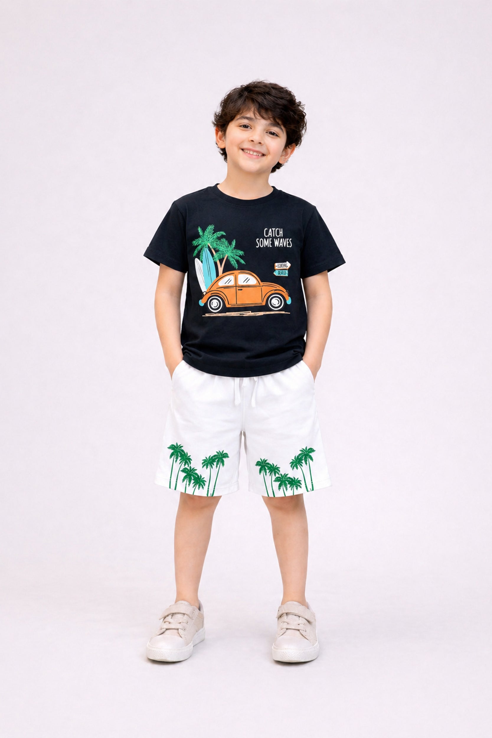 Beach Ride Summer Co-ord Set | Giggles Crew Kids Clothing Pakistan |