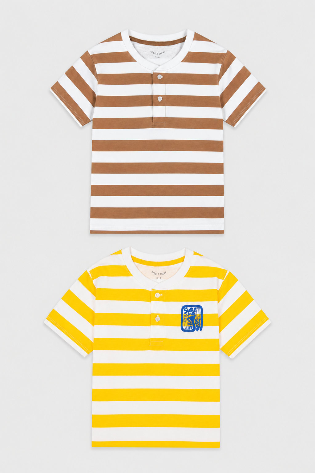 Boys pack of 2 Striped t-shirts