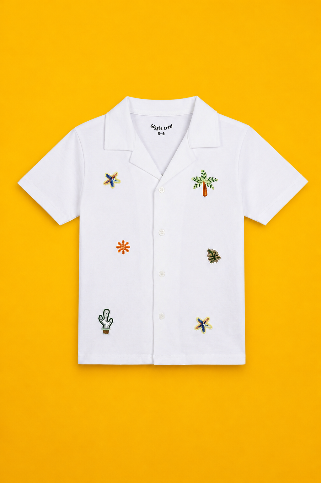 Boys embrioded button down polo | Giggles Crew Kids Clothing Pakistan |