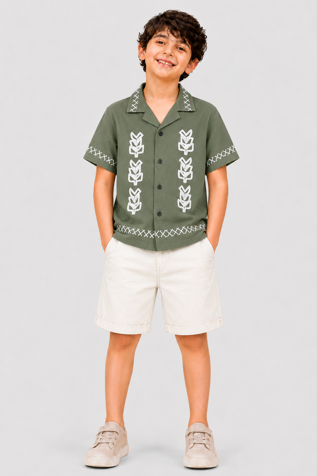 Boys button down polo knit