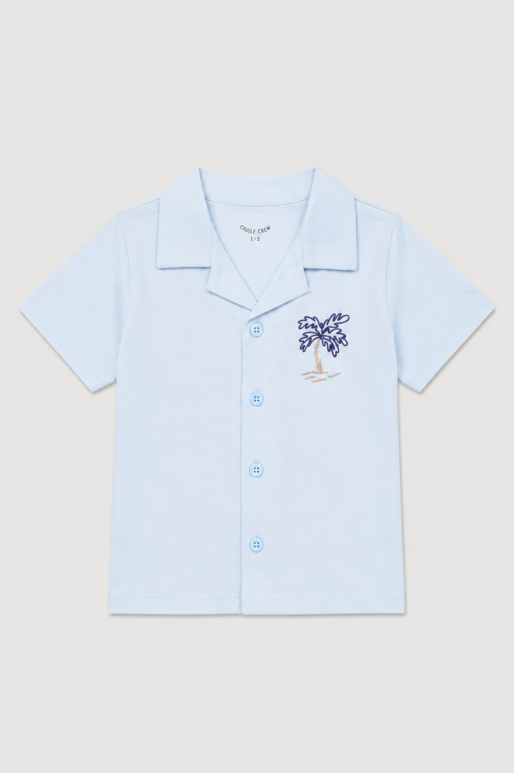 Boys skyblue button down polo | Giggles Crew Kids Clothing Pakistan |