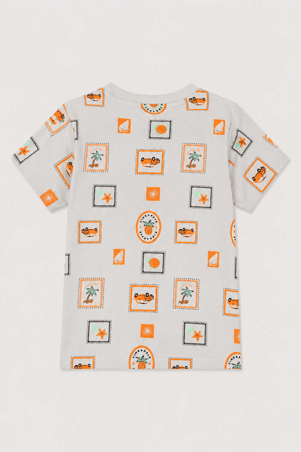 Boys Pineapple Vacation Printed T-Shirt | Giggles Crew Kids Clothing Pakistan |