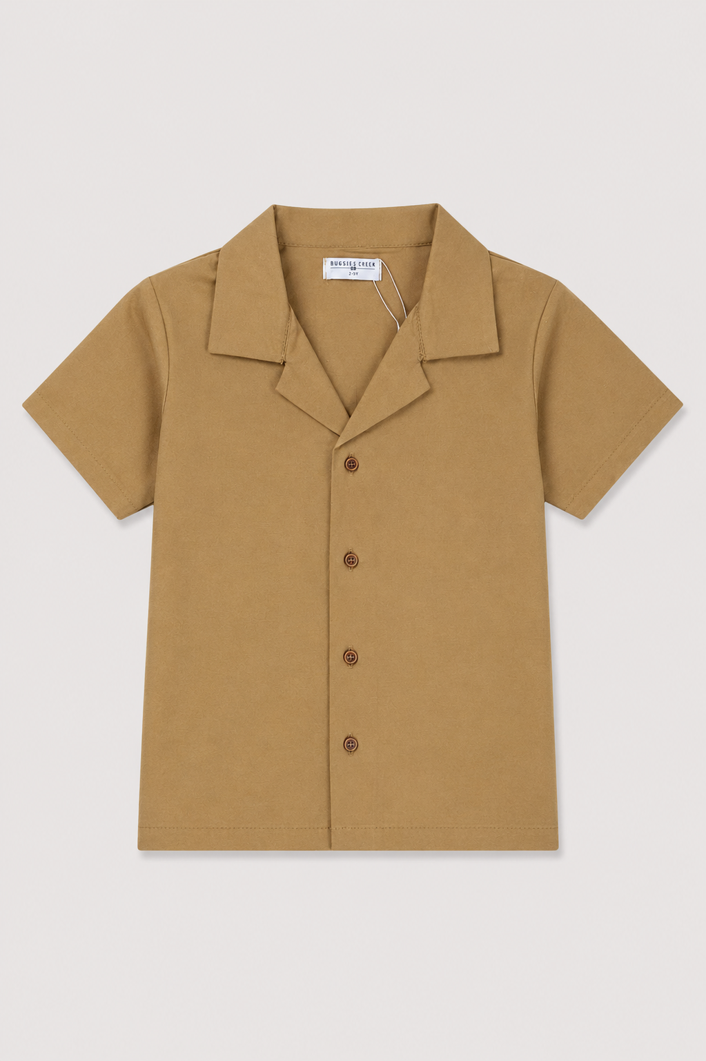 Boys Classic Sand Camp Button Down Shirt