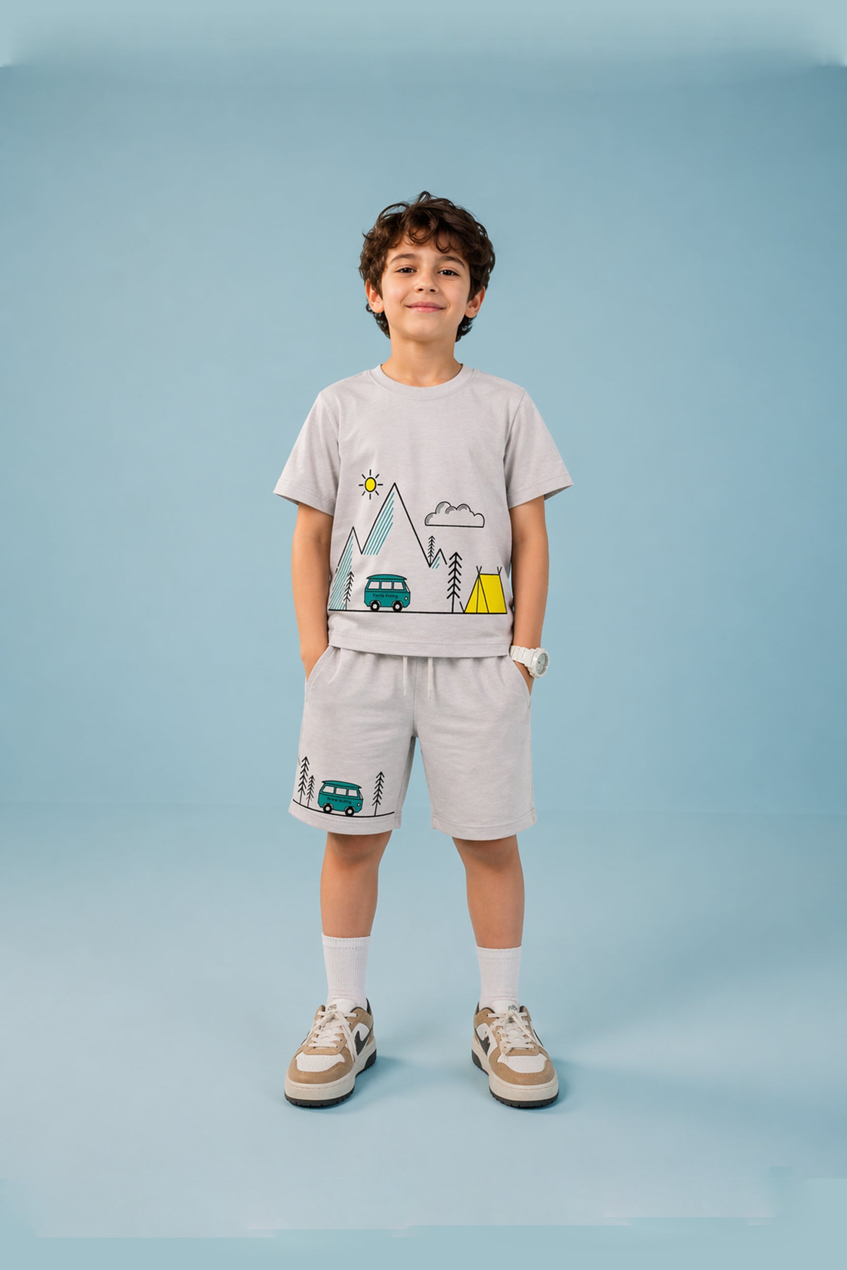 Boys Little Explorer Co-ord Set | Giggles Crew Kids Clothing Pakistan |