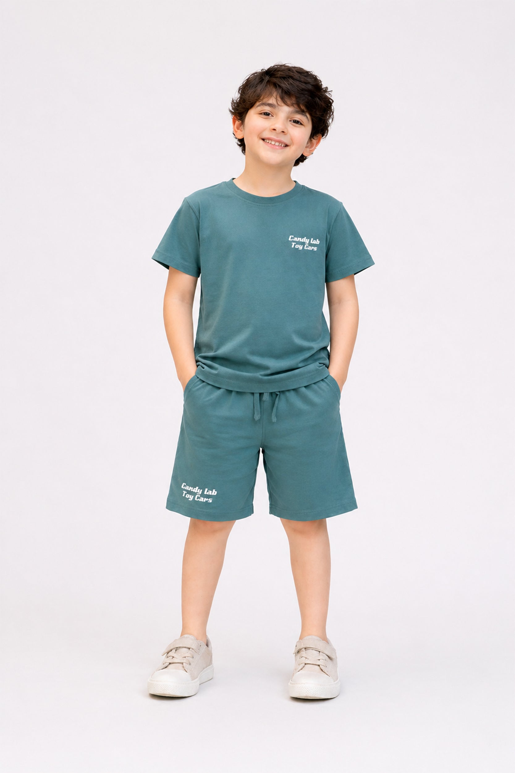 Candy Lab Teal Co-ord Set | Giggles Crew Kids Clothing Pakistan |