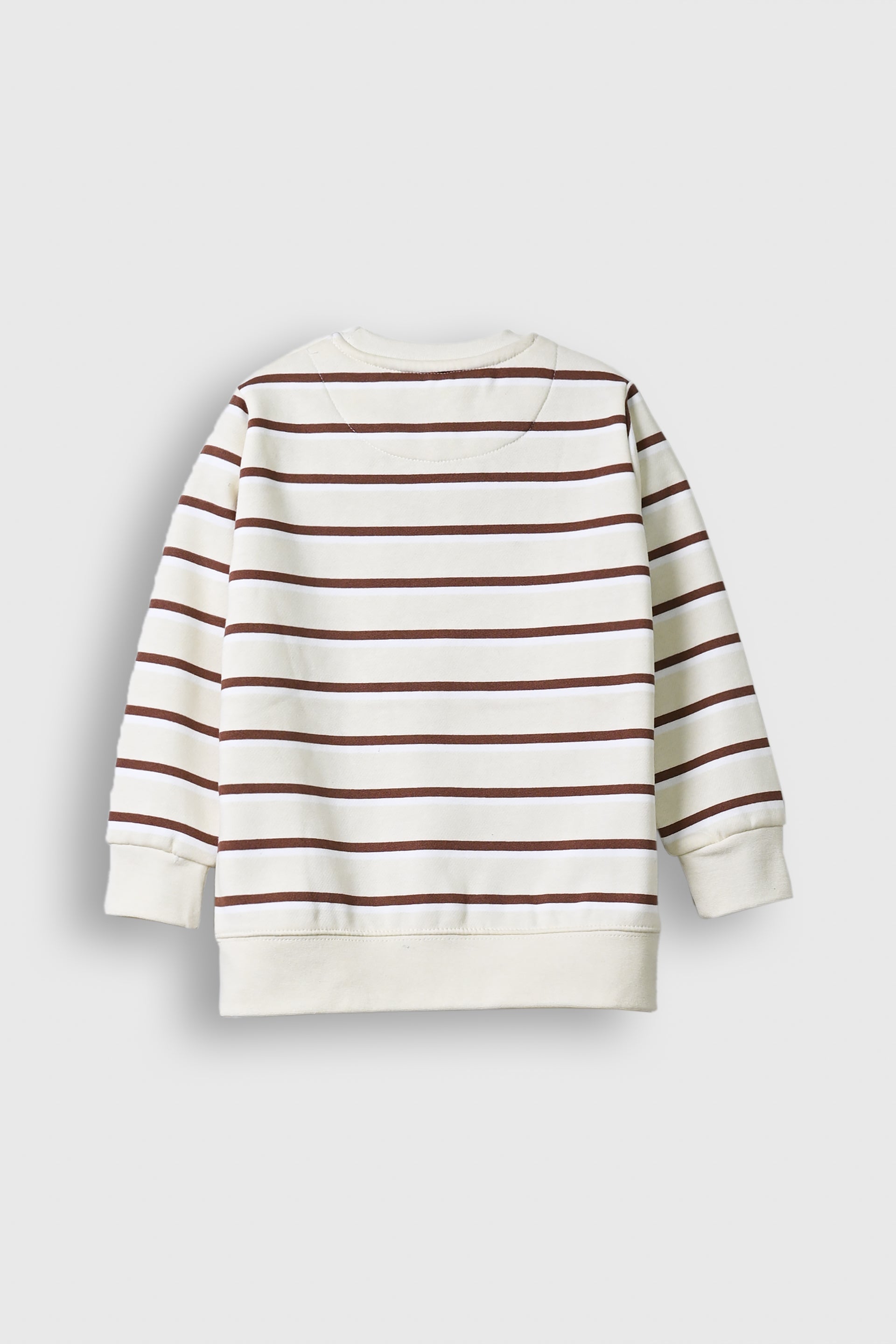 Boys brown striped sweat shirt