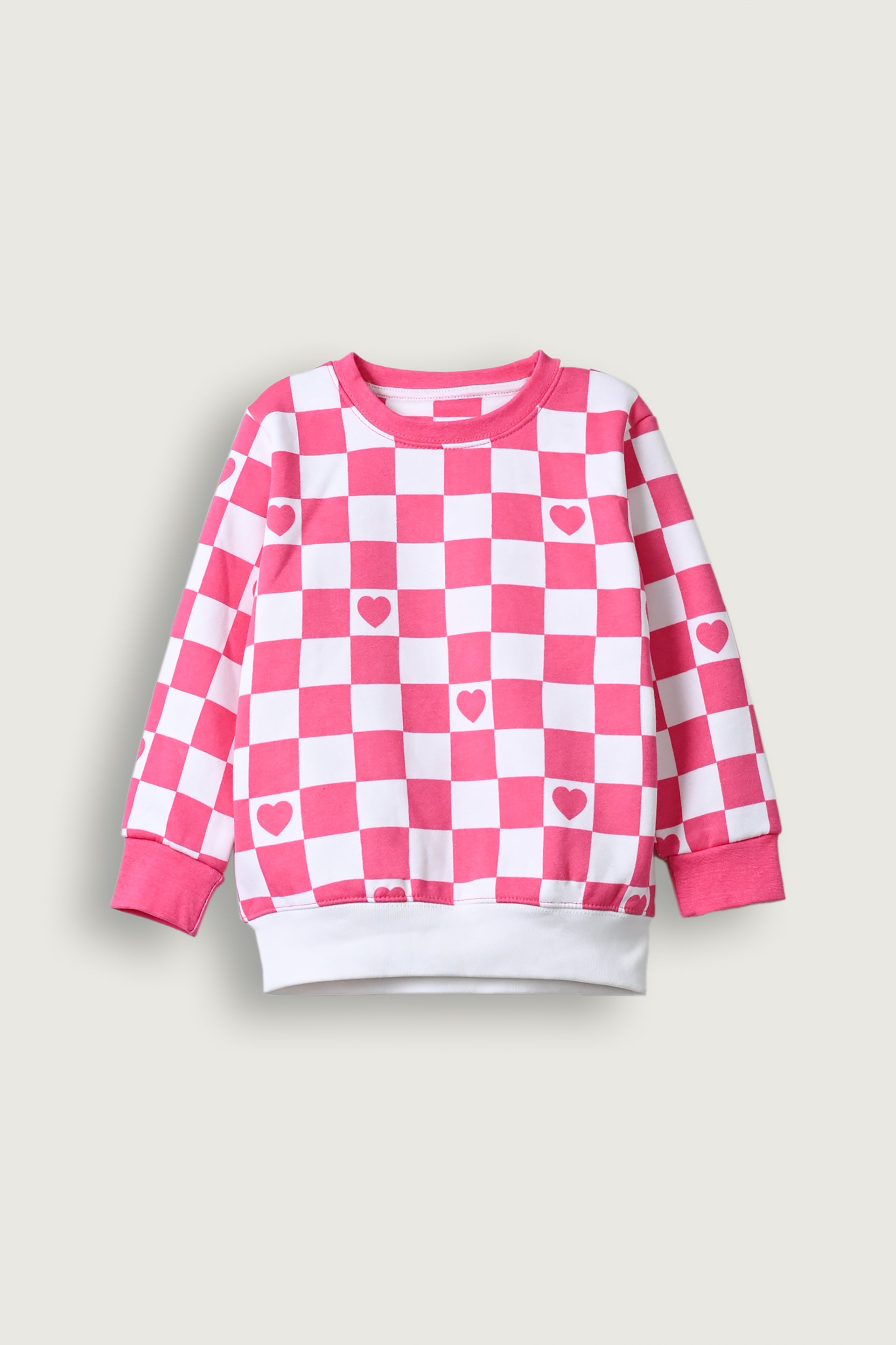 Girls rotary squareand heart sweatshirt