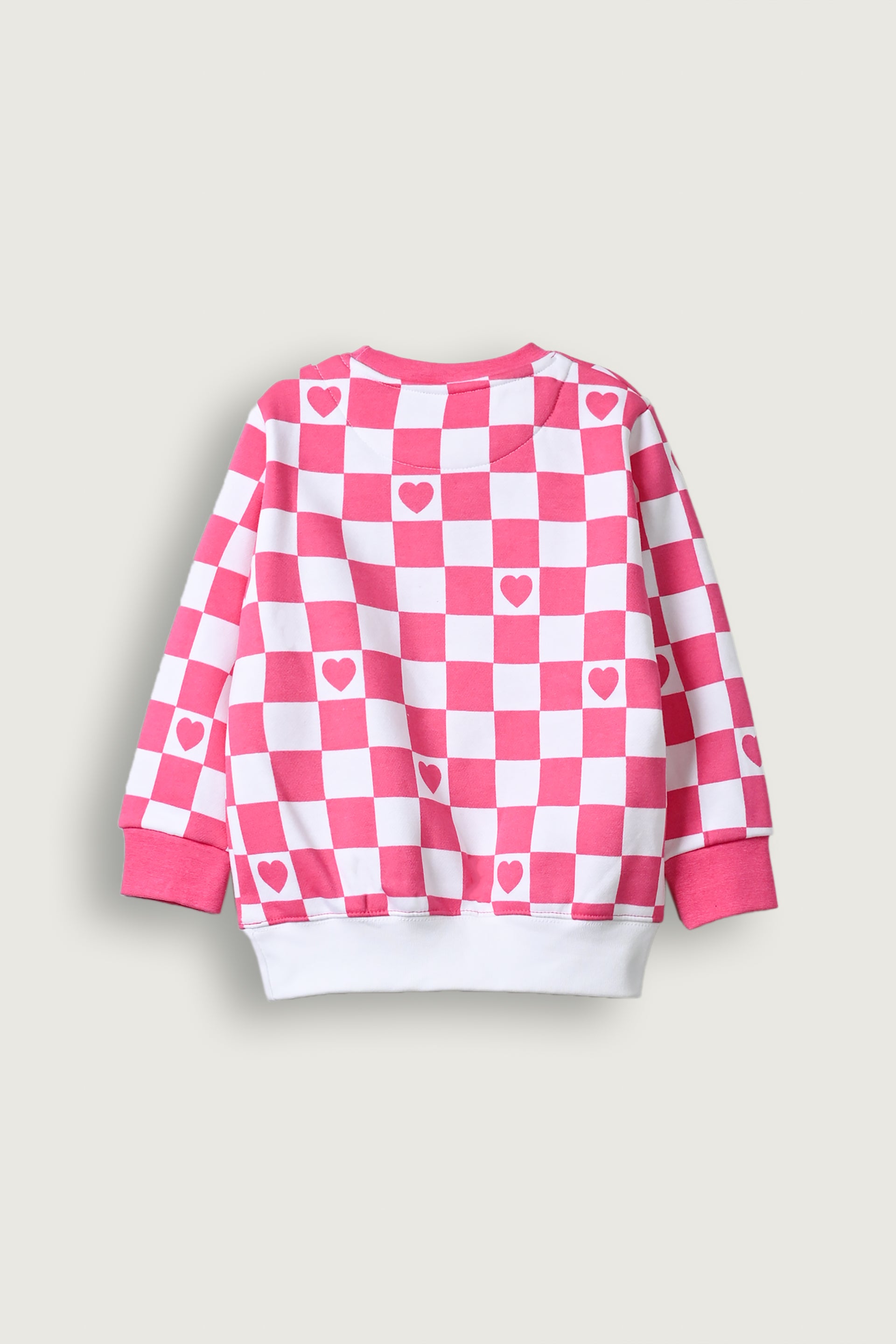 Girls rotary squareand heart sweatshirt