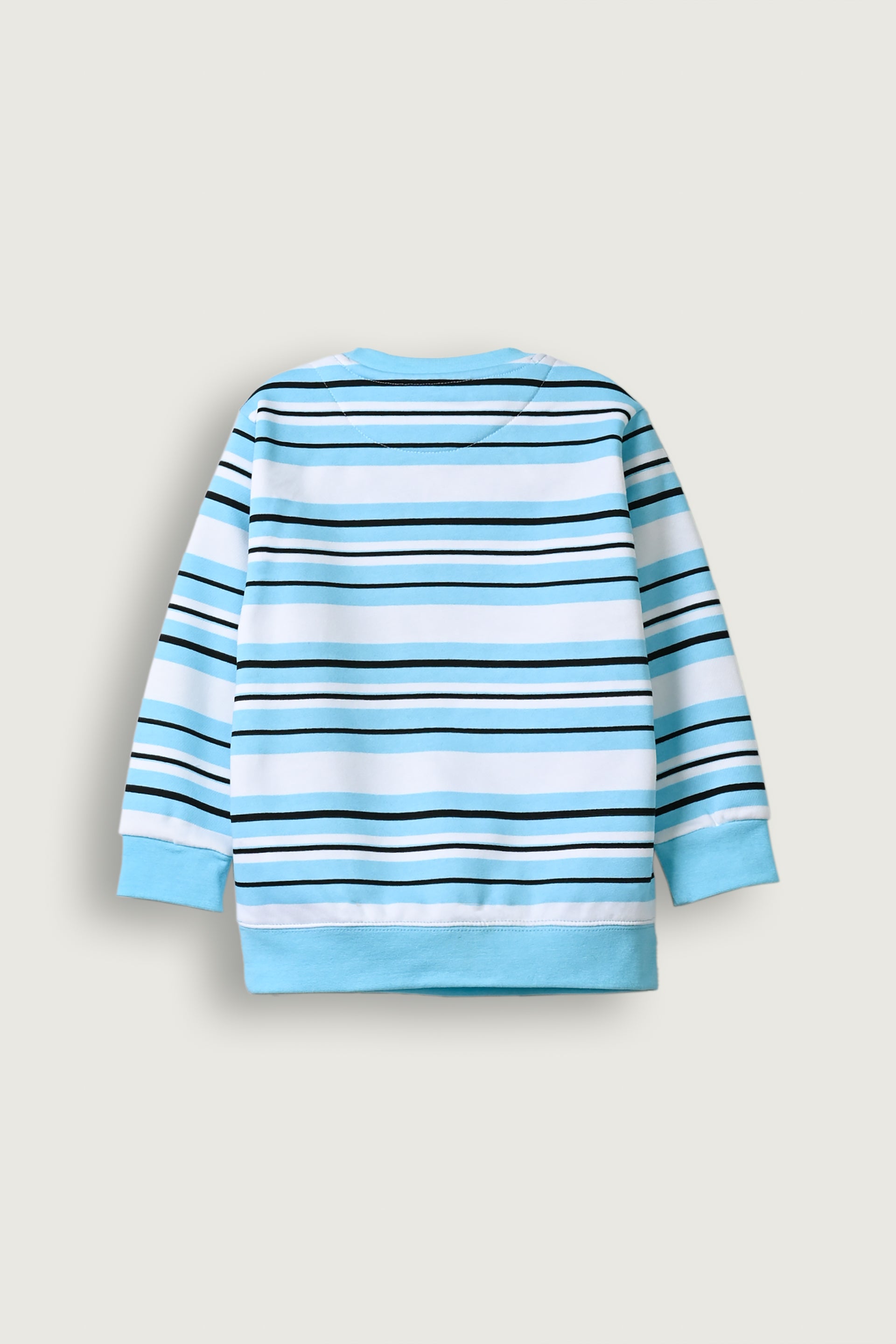 Boys Blue Black and White Striped sweatshirt