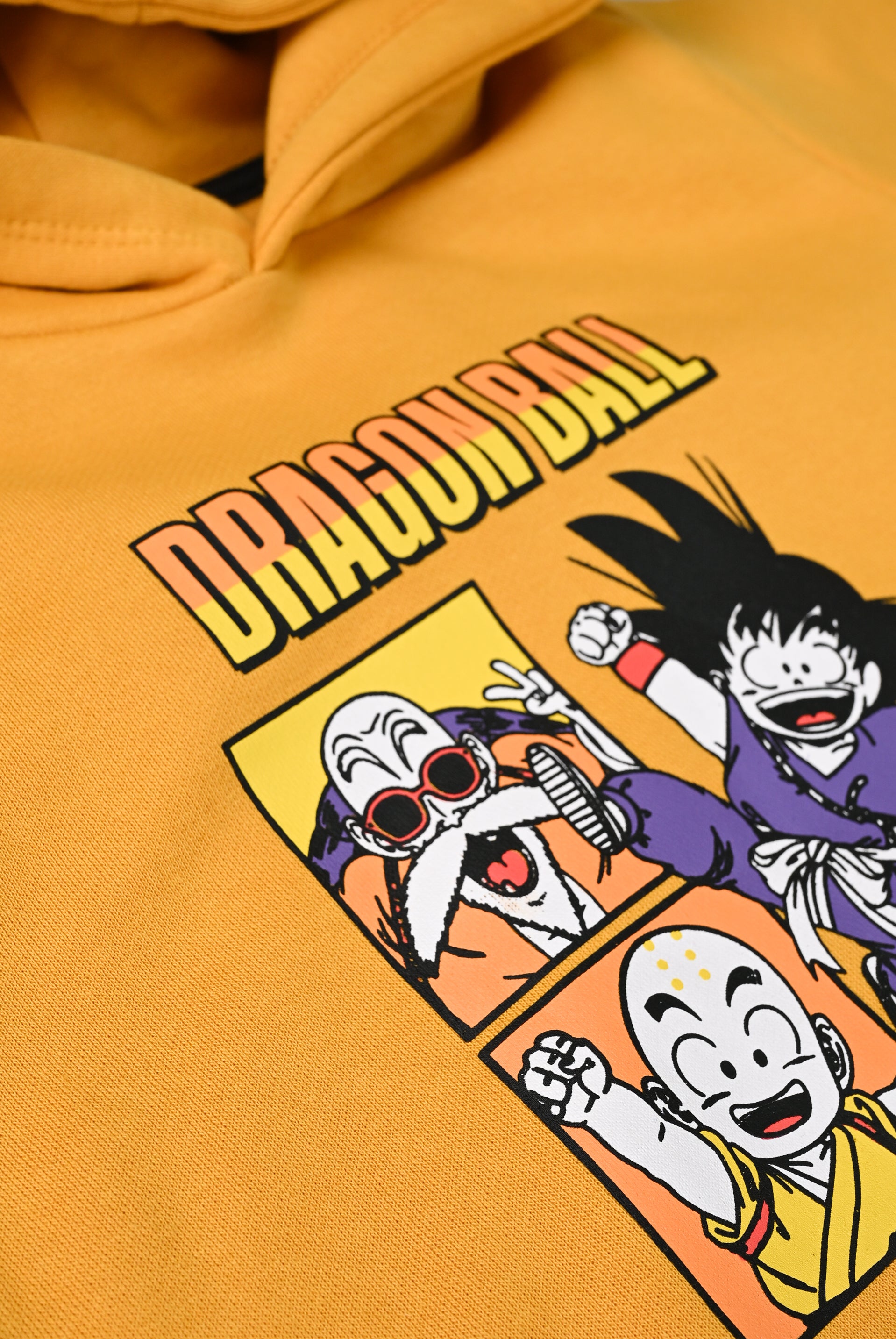 Boys mustard sonic charater printed fleece hoodie