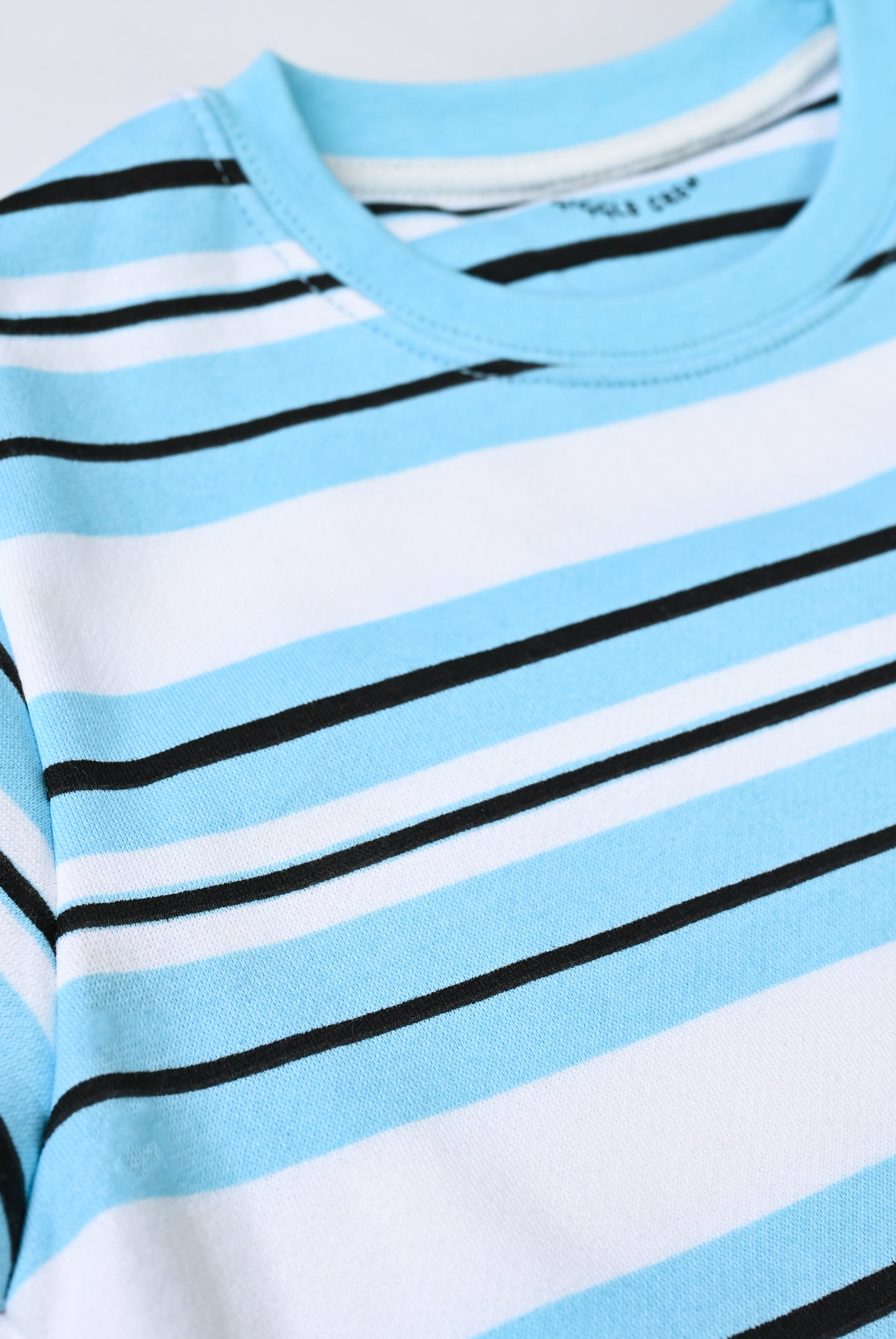 Boys Blue Black and White Striped sweatshirt