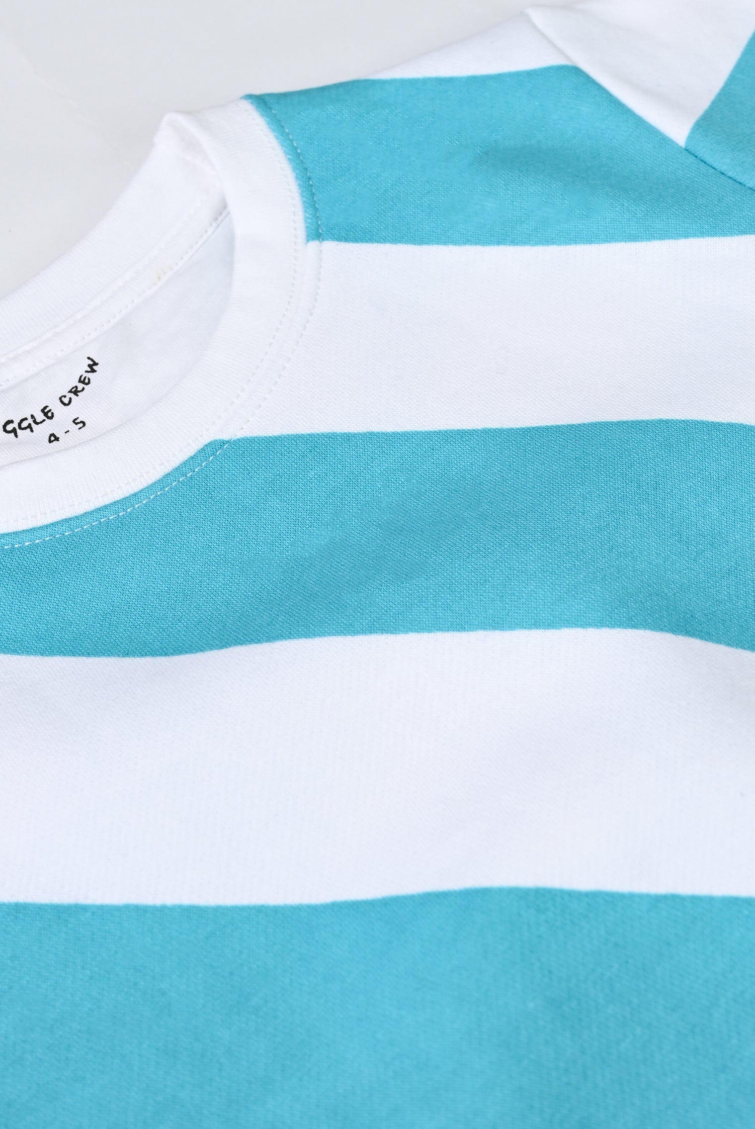 Girls blue wide striped sweatshirt