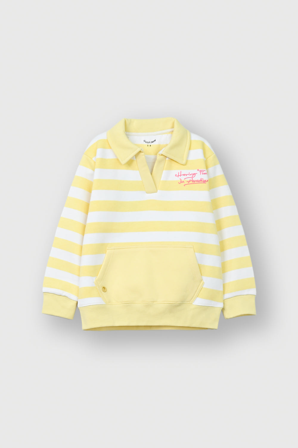 Girls lime striped with pocket flees suit