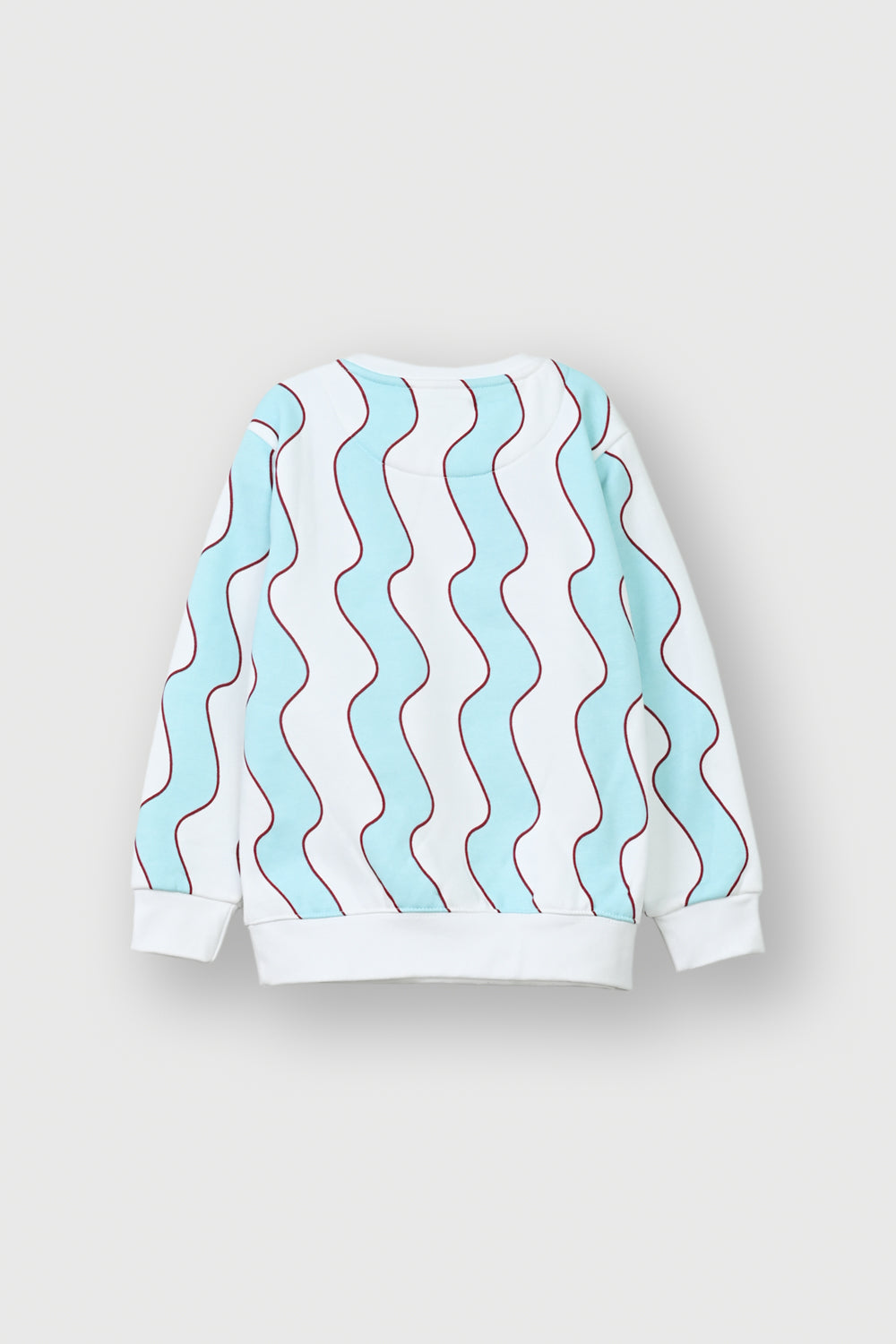 Girls sky blue apple printed Fleece suit