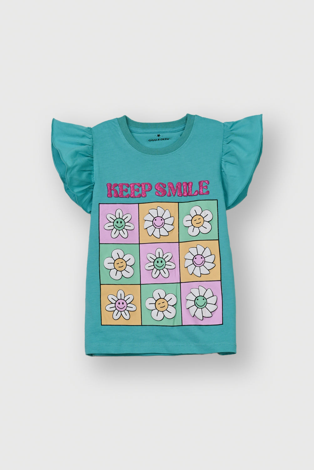 Girl Flower T-Shirt | Giggles Crew Kids Clothing Pakistan |