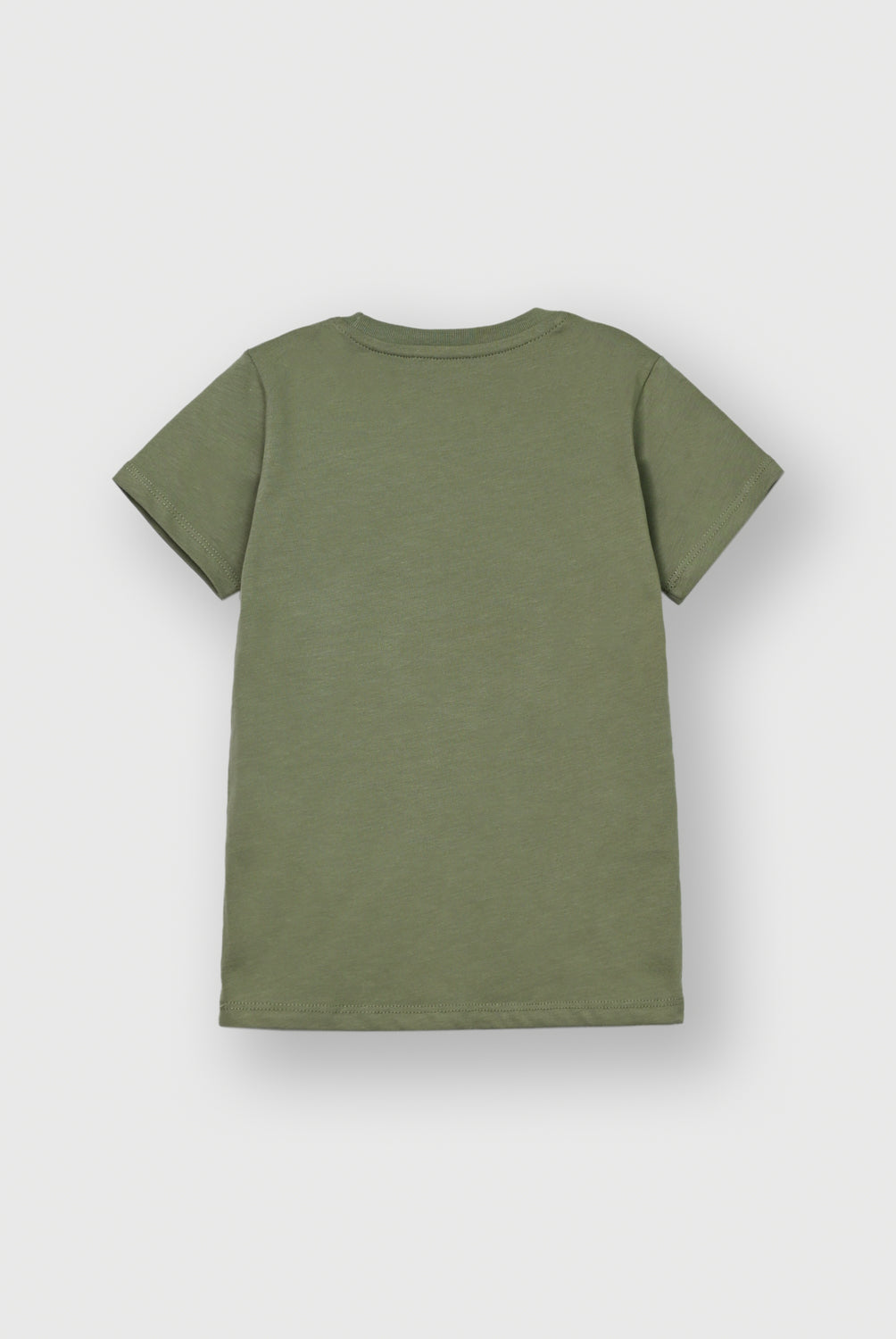 Boys Olive Green Surfing Cat T-Shirt | Giggles Crew Kids Clothing Pakistan |