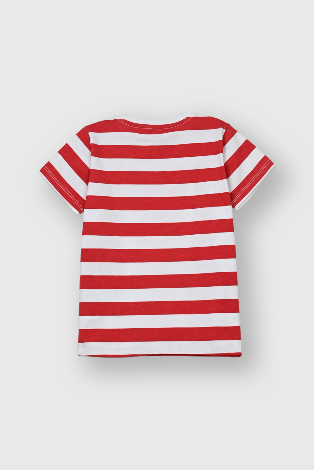 Boys Red and White Striped T-Shirt