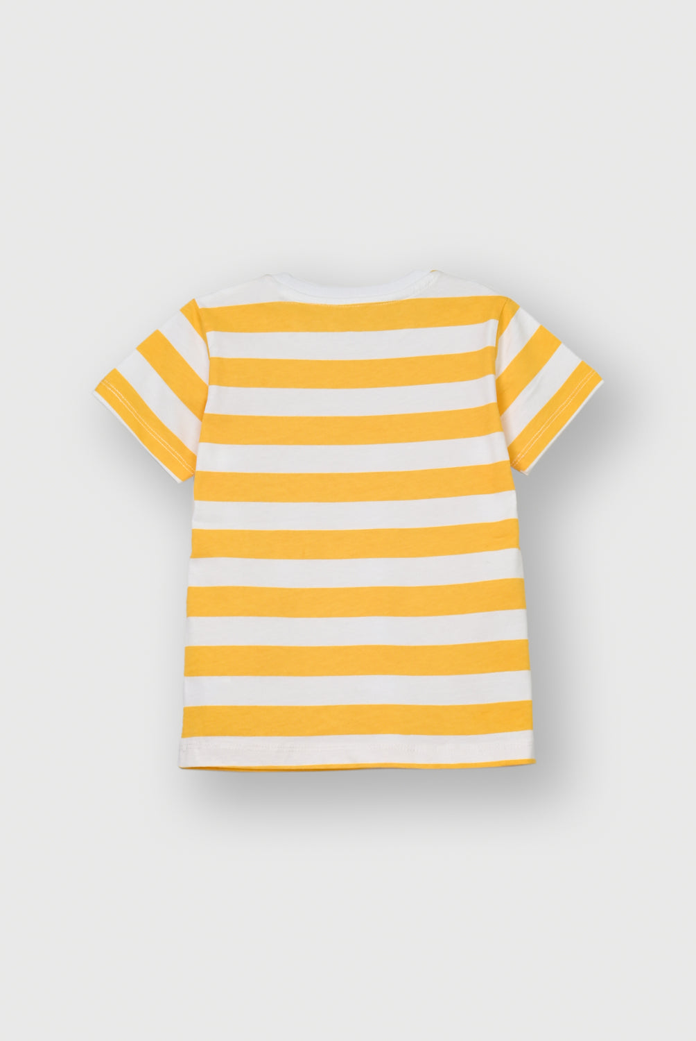 Boys Yellow and White Stripes T-Shirt | Giggles Crew Kids Clothing Pakistan |